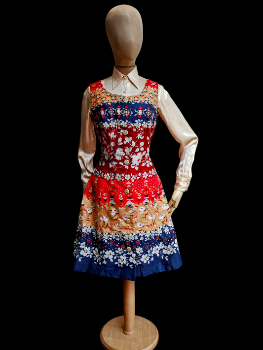 1960's psychedelic floral dress