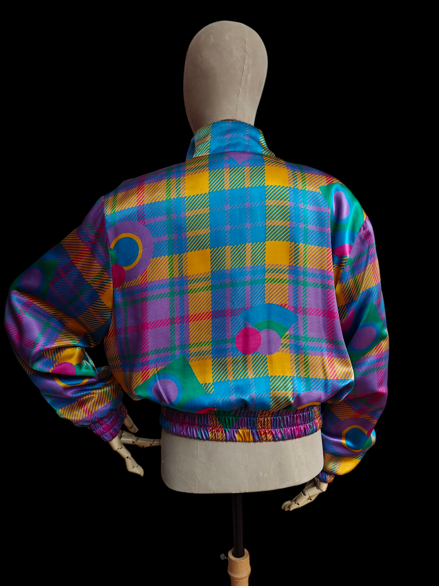 1980's colourful silky jacket