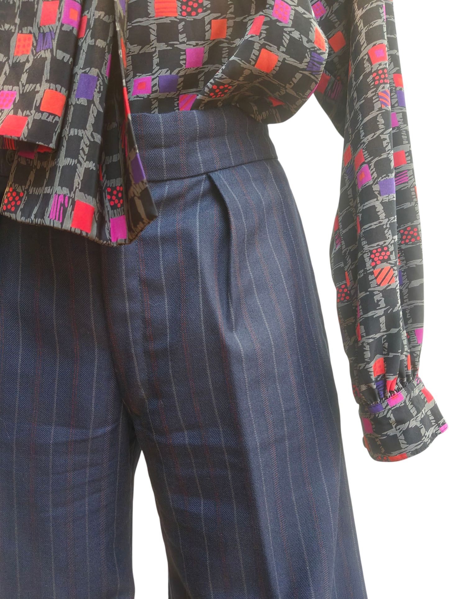 70's flared pinstriped trousers