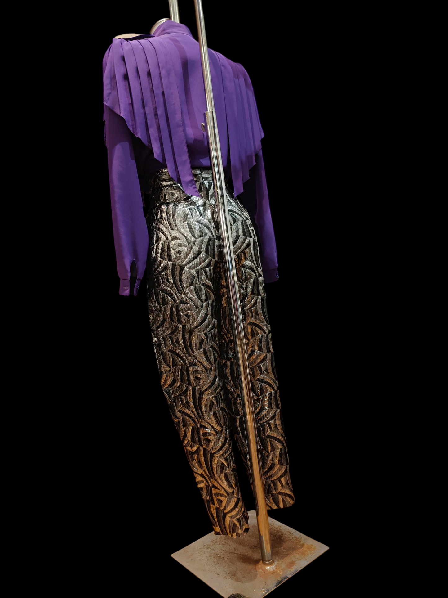 80's lurex evening trousers
