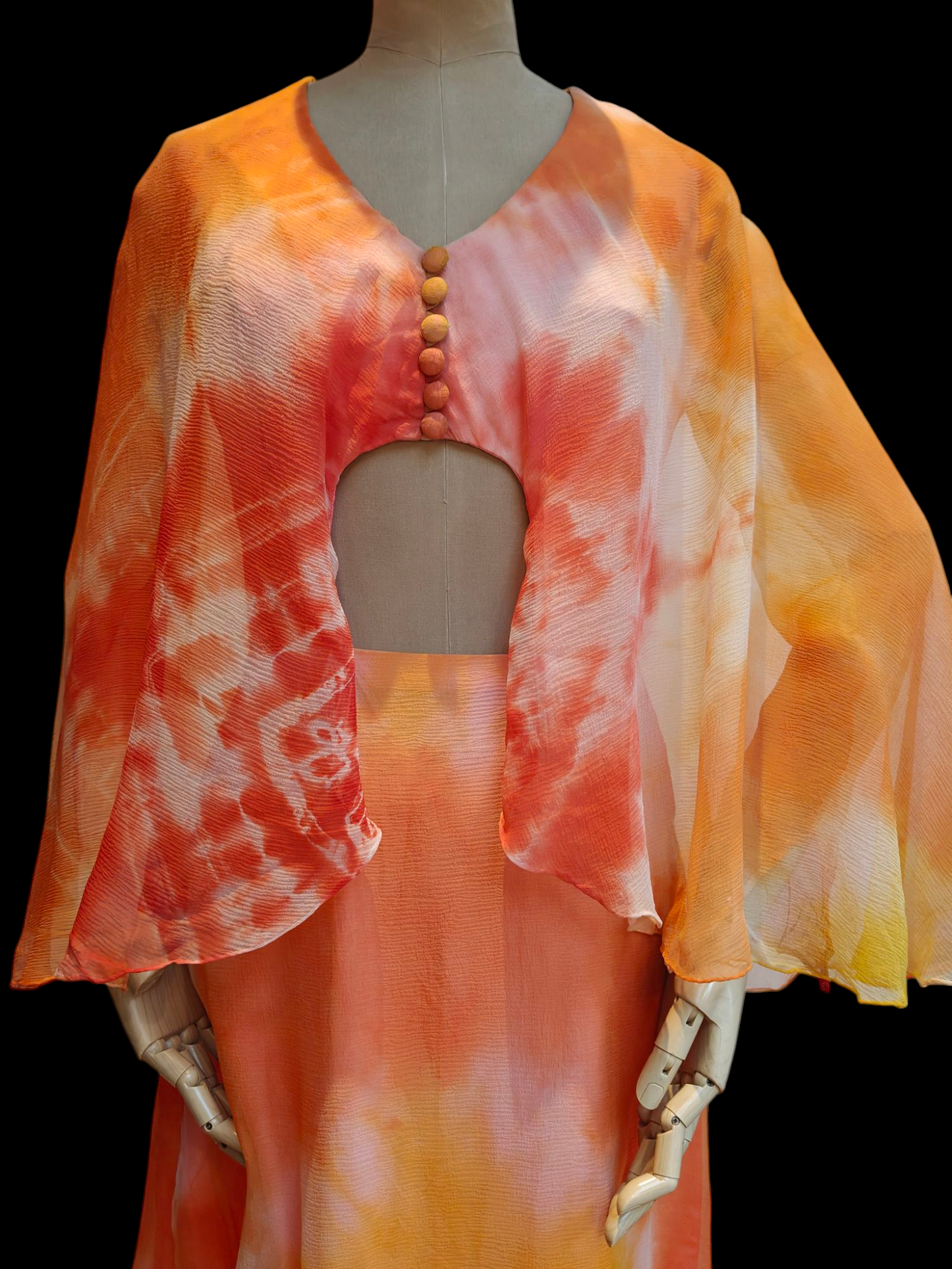 Amazing 1970's Summer maxi dress in colourful print