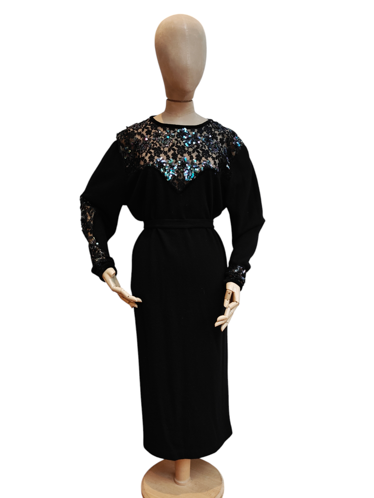 Incredibly beautiful vintage Christian Dior wool dress with lace and s Olive & Quince Vintage Incredibly beautiful vintage Christian Dior wool dress with lace and s Olive & Quince Vintage