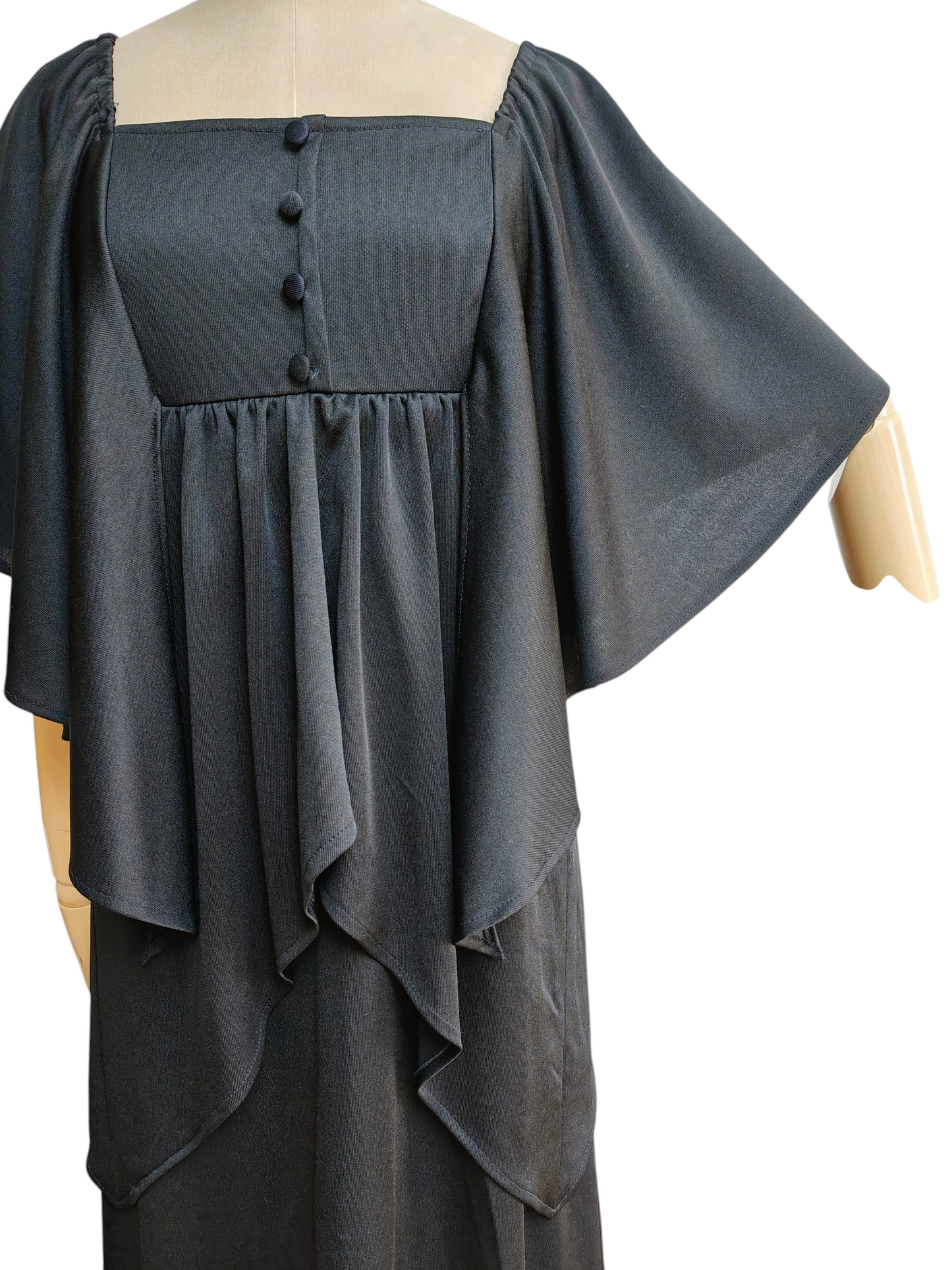 Boho vintage maxi dress in black