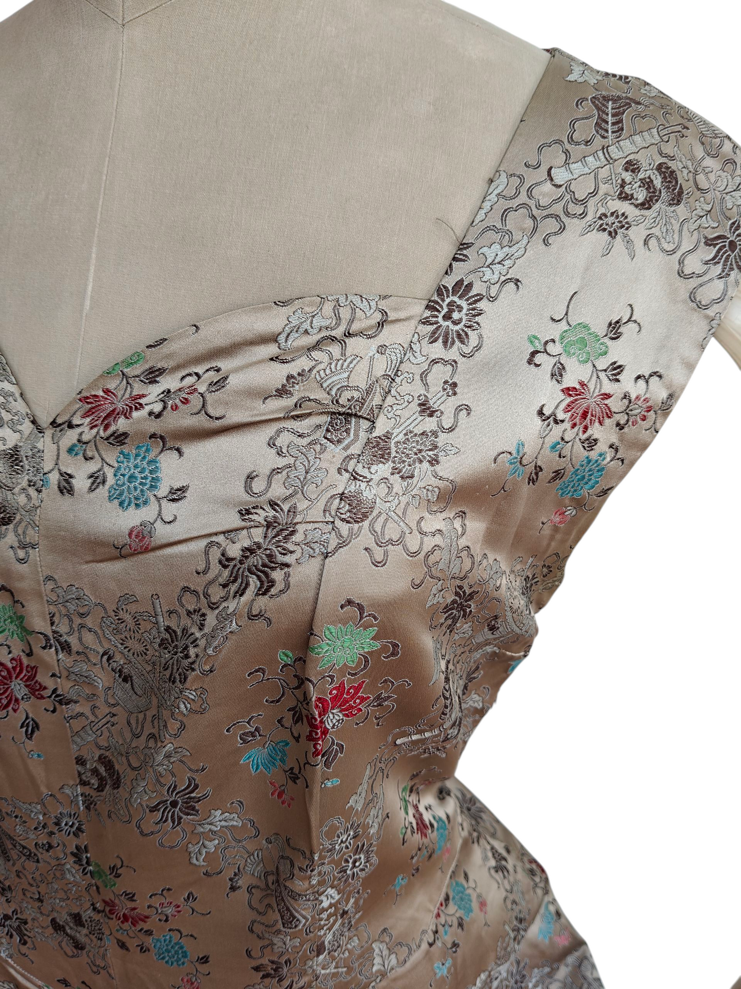 Chinese embroidery 50's dress