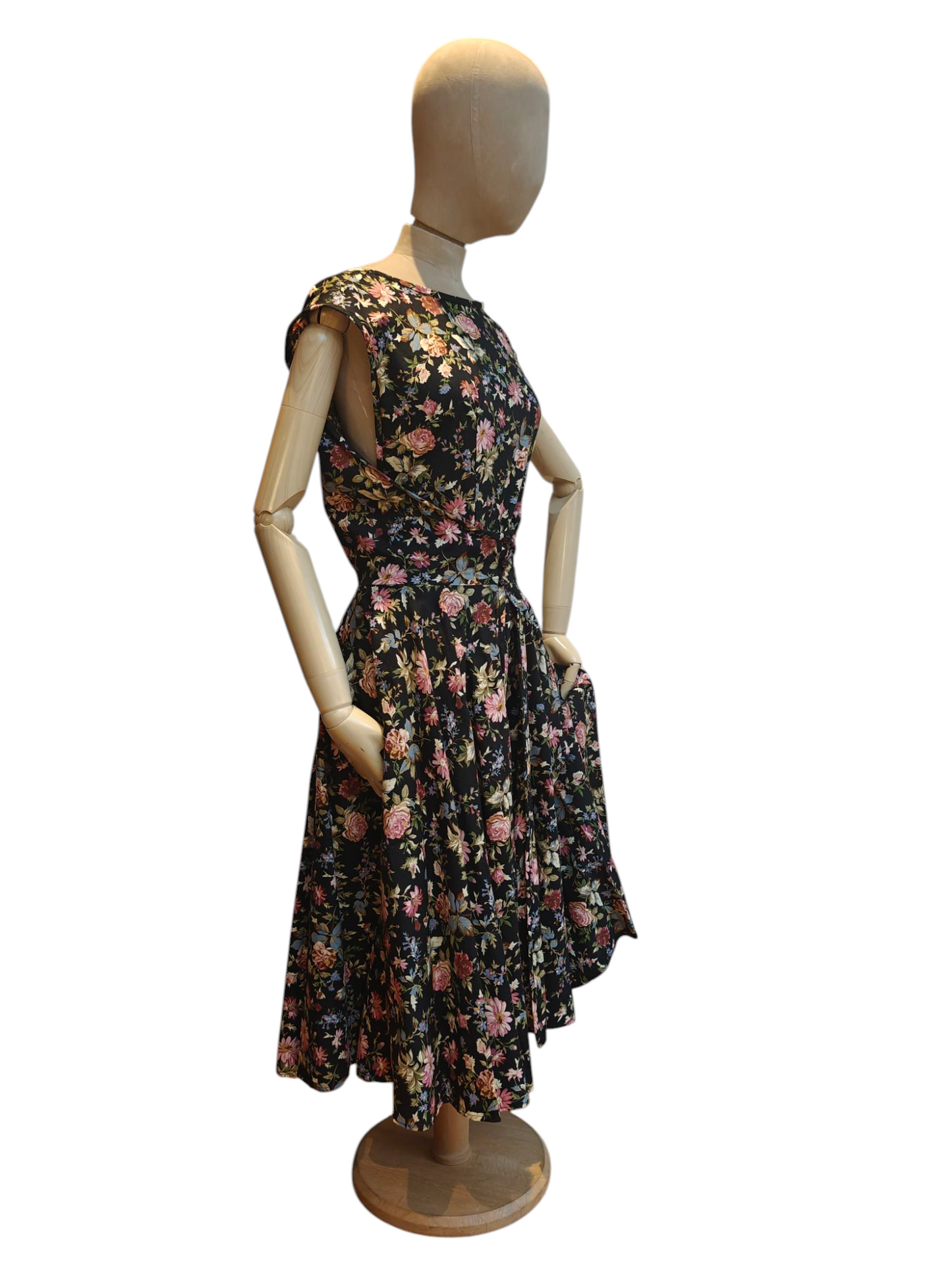 Gorgeous vintage dress with flared wrap waistline