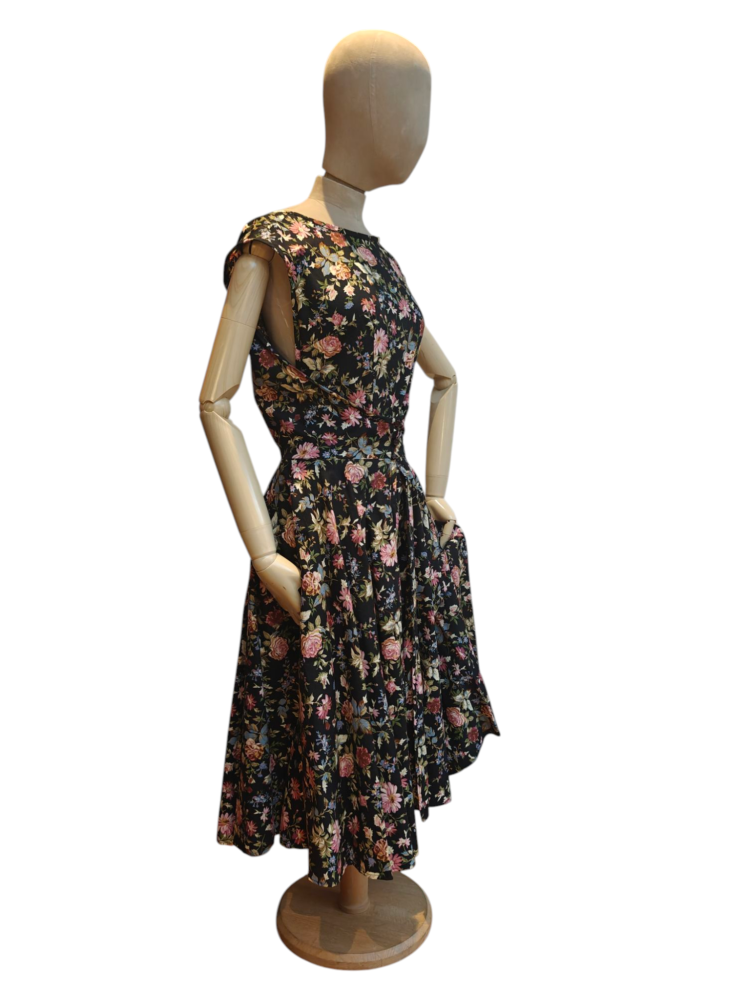 Gorgeous vintage dress with flared wrap waistline