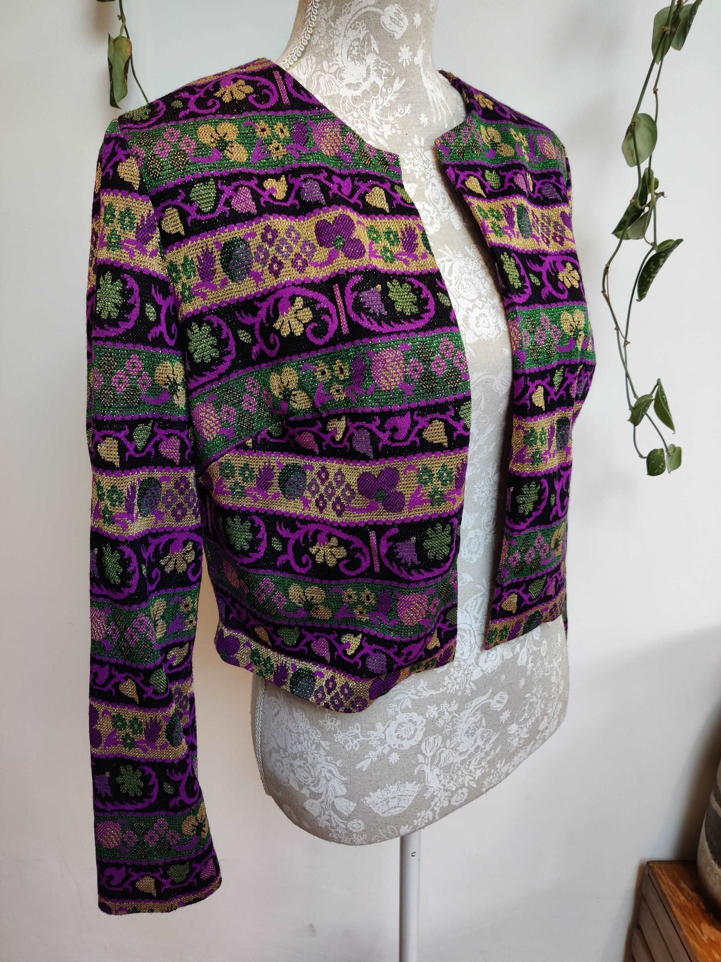70s lurex cardigan