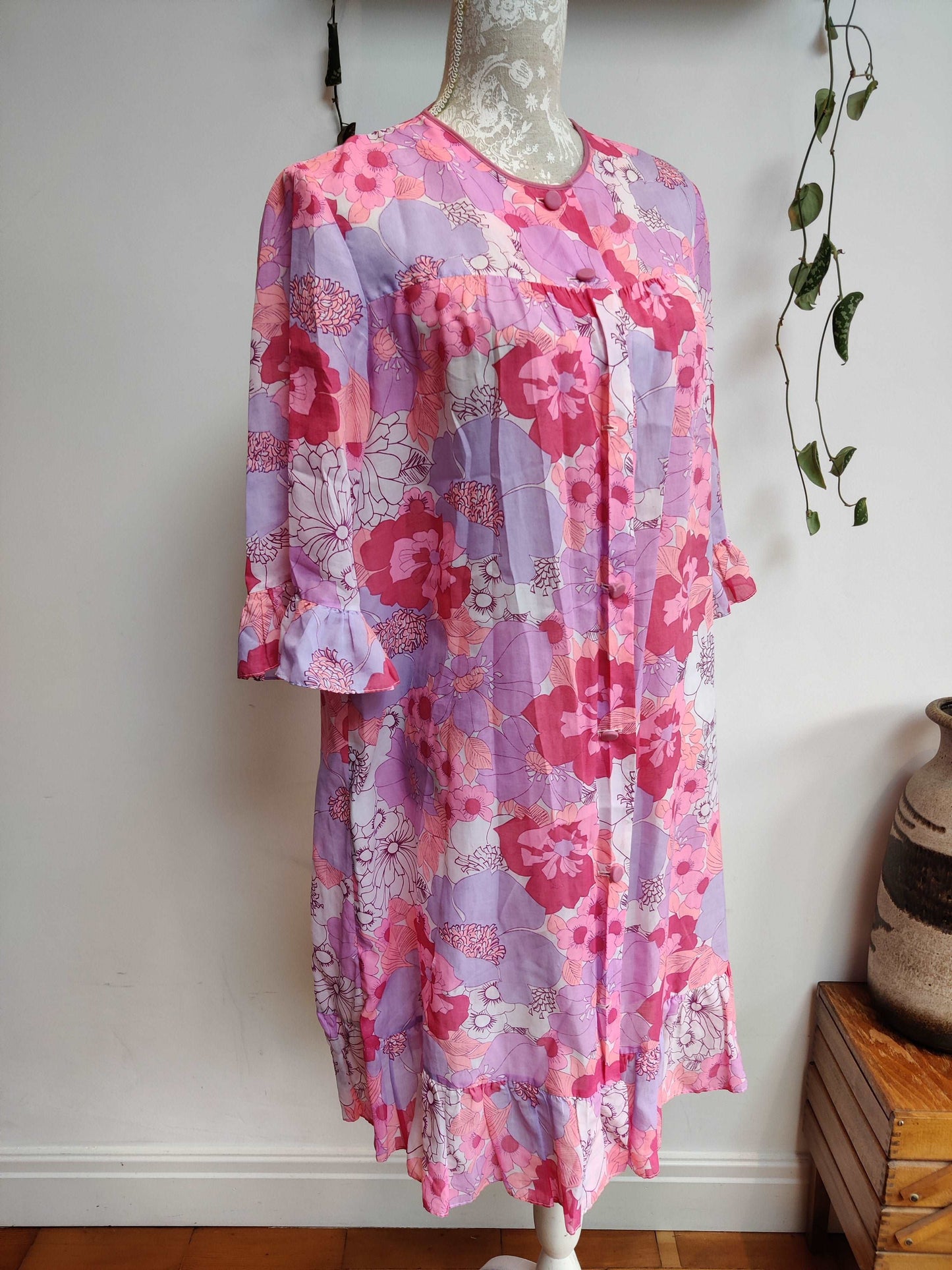pink floral dress