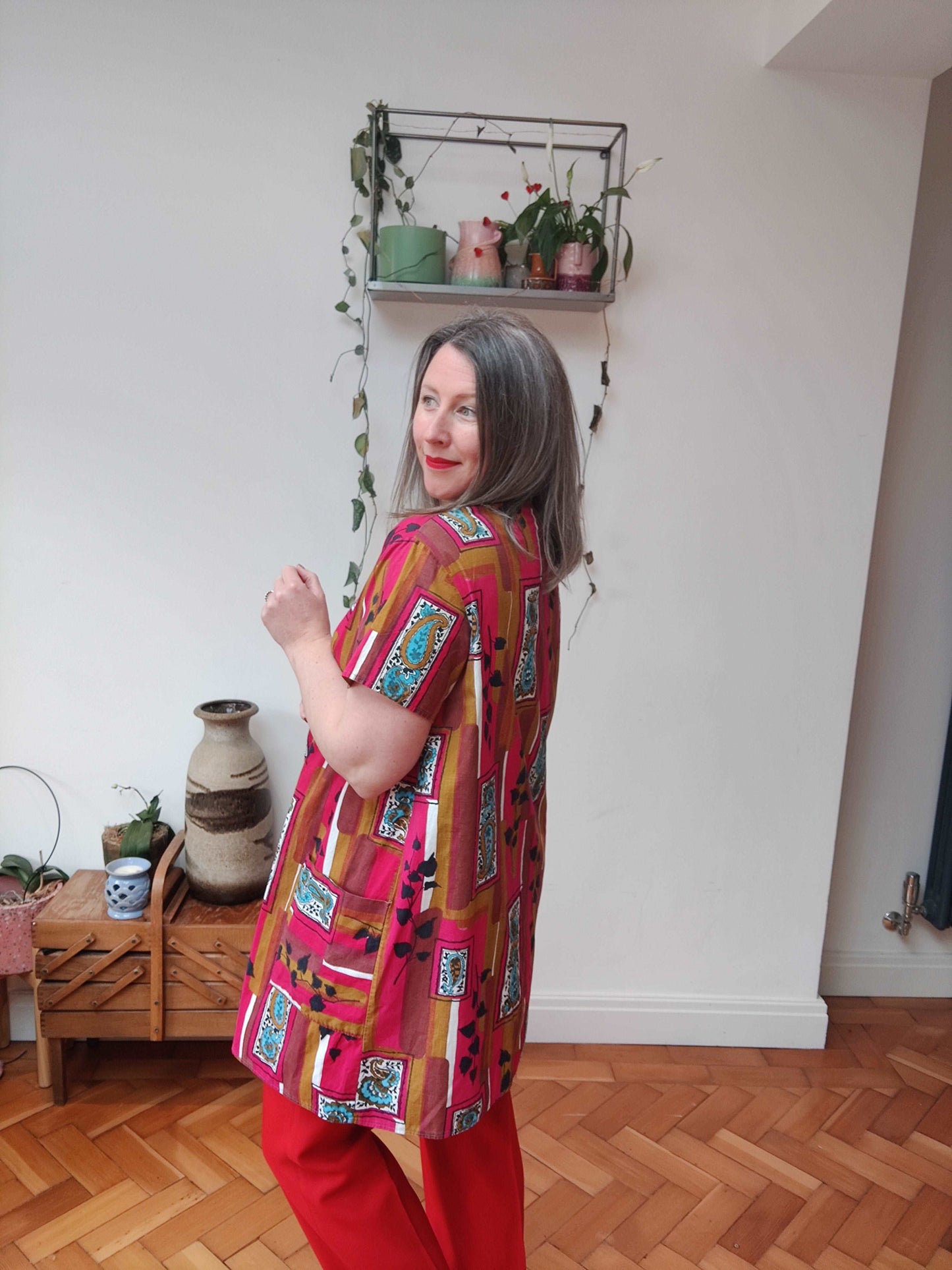 50s tunic retro print