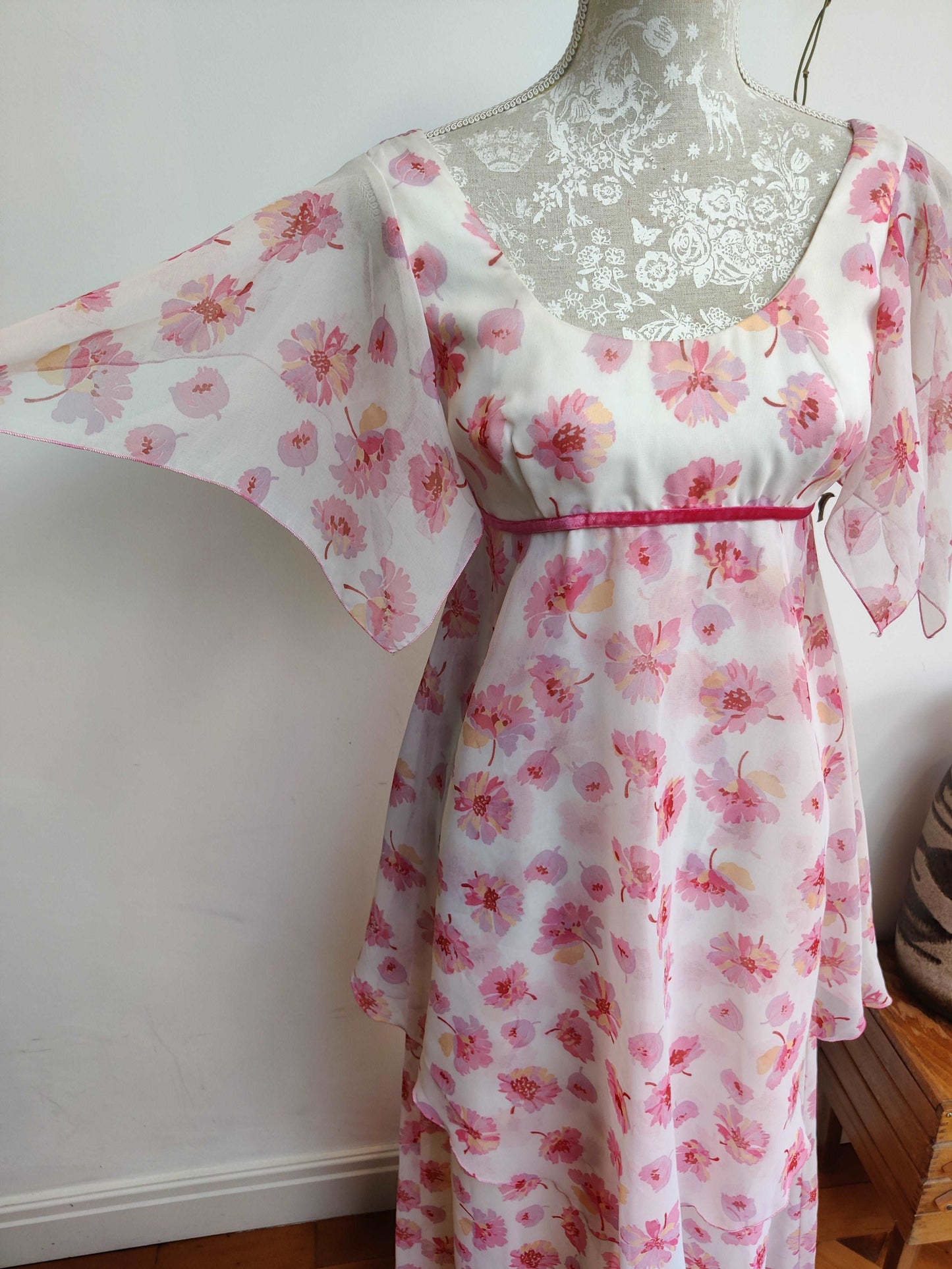 Beautiful butterfly sleeves maxi