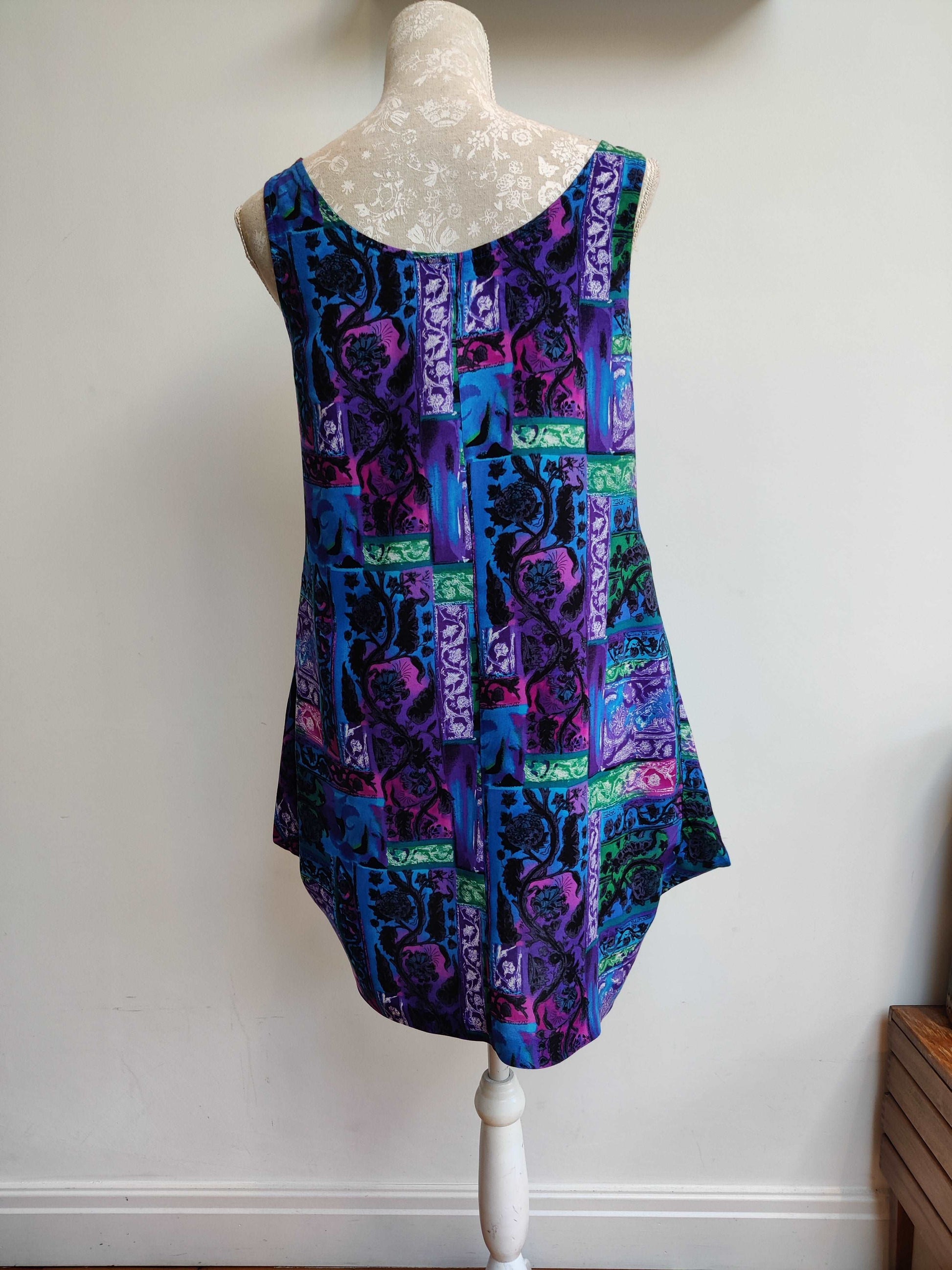 80s print vest tunic. Size 12.