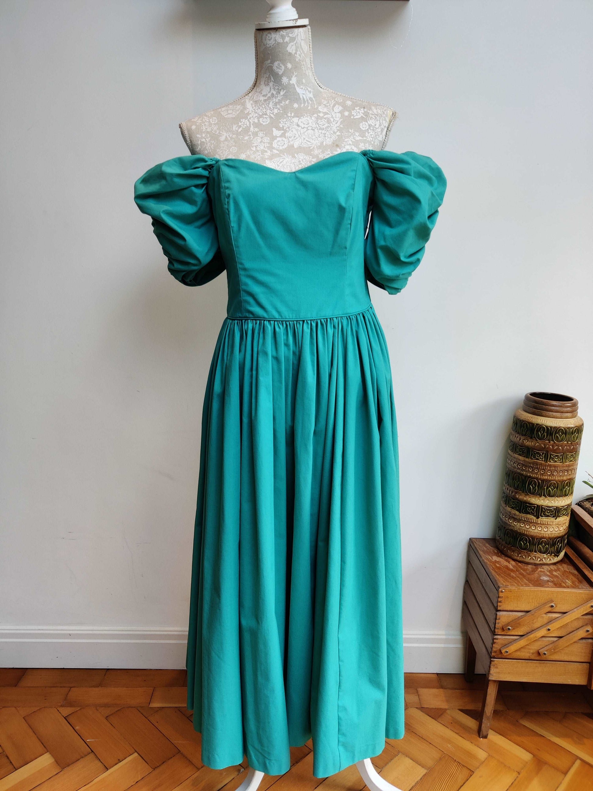80s off shoulder Laura Asley