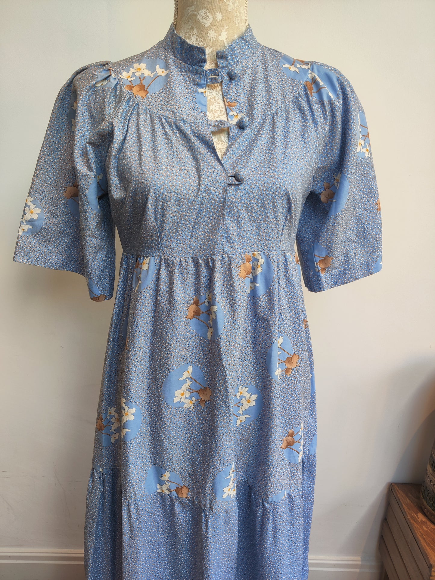 Pretty button detail on prairie dress.