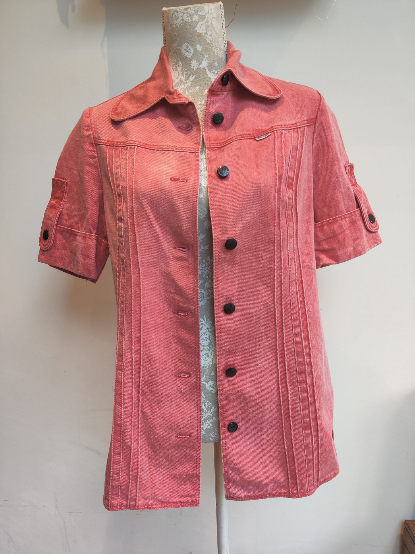 Red vintage denim shirt 12-14