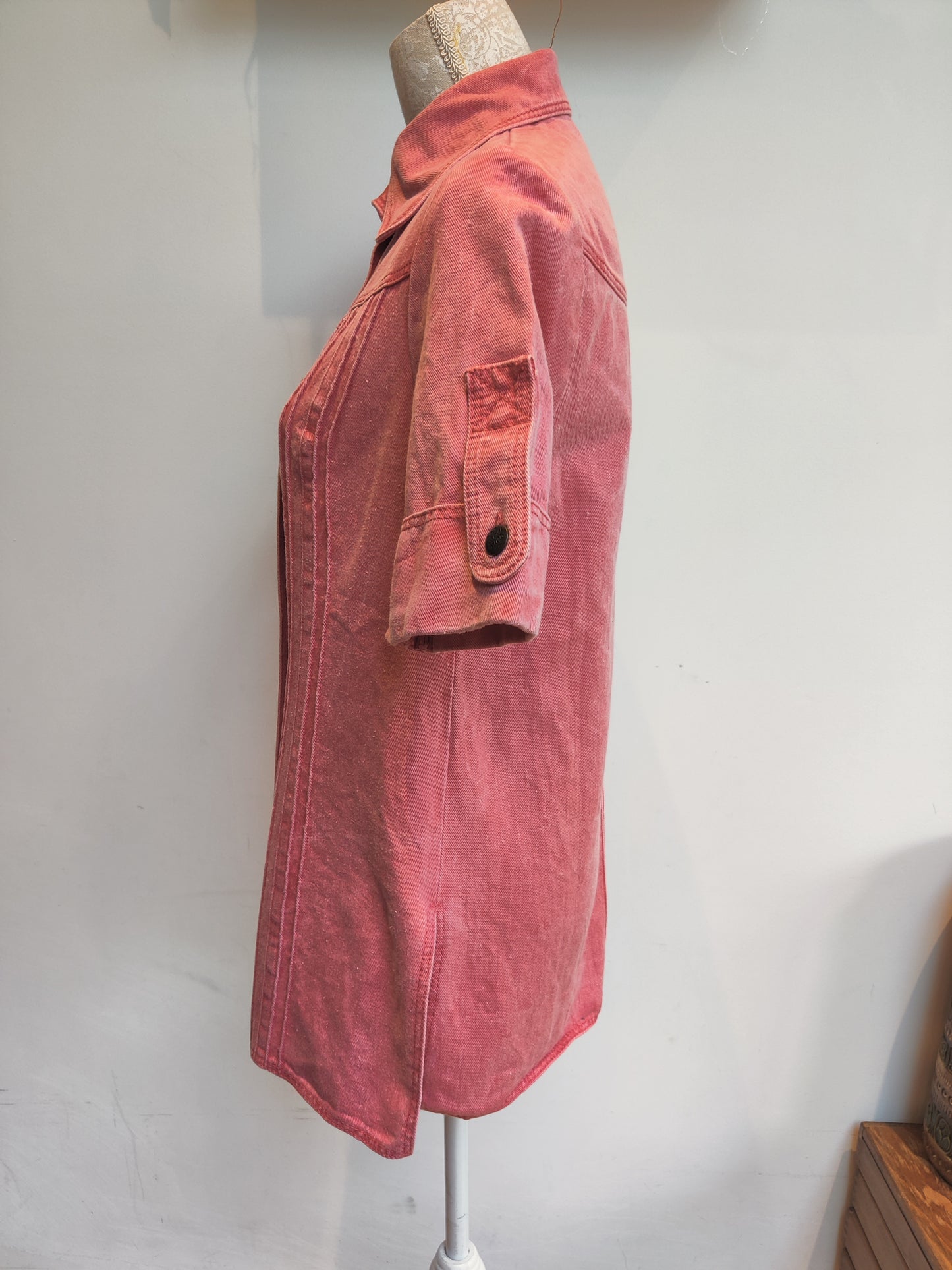 Red denim vintage jacket 12-14