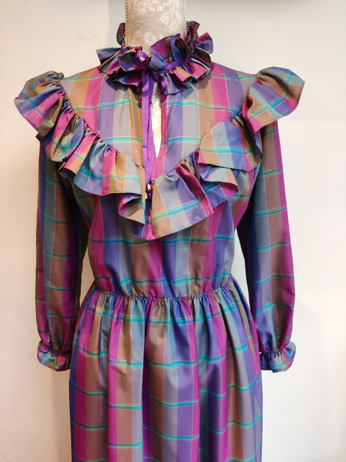 Fun maxi dress with retro check
