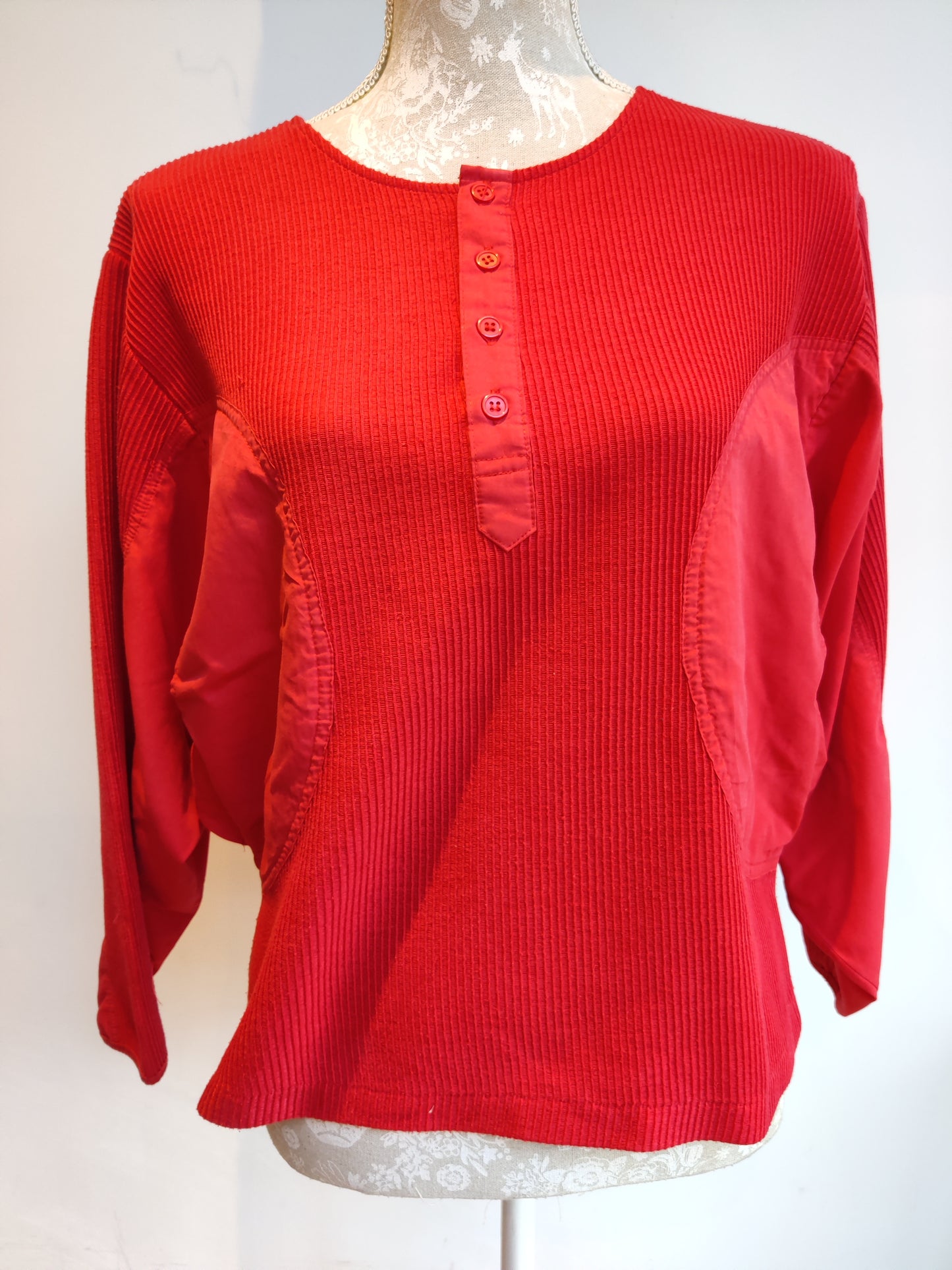 Vintage red batwing top