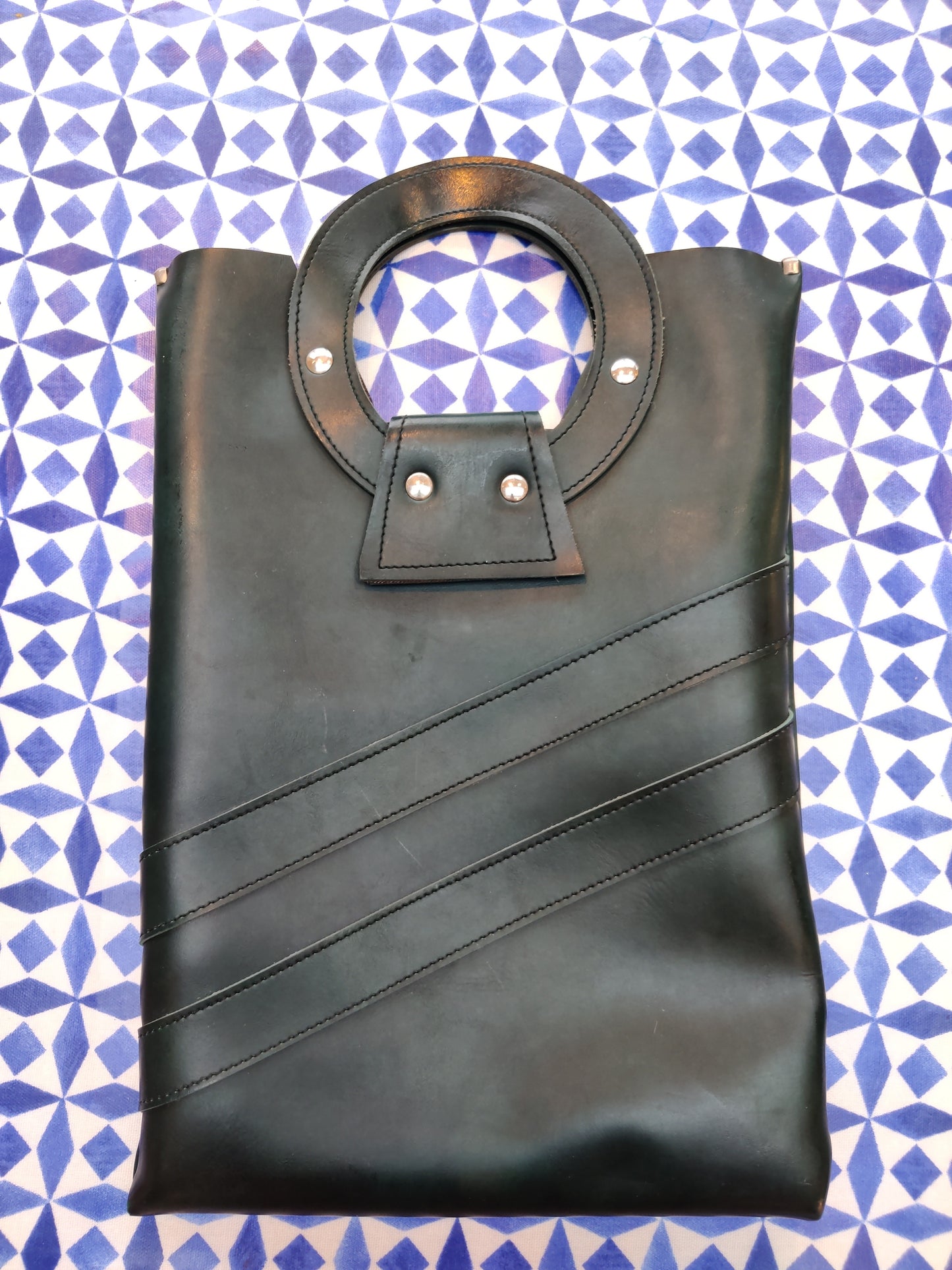 Dark green vintage shopper