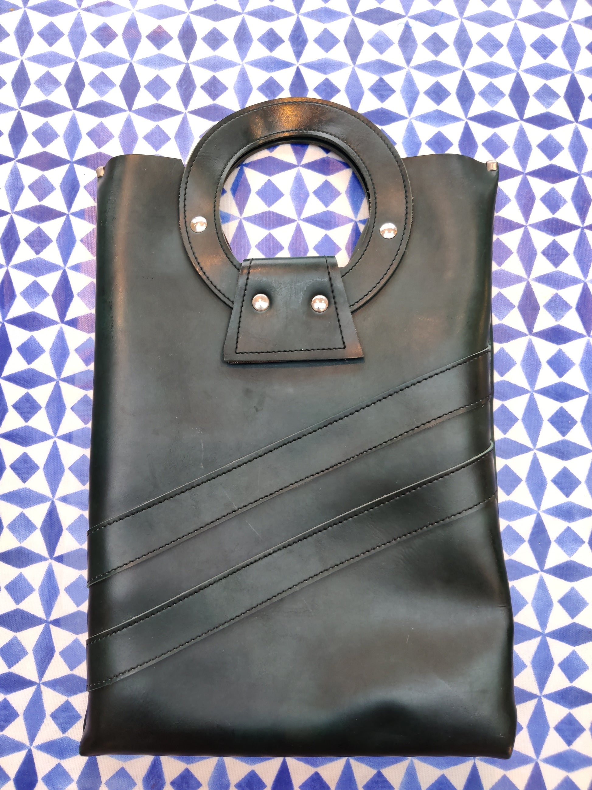Dark green vintage shopper
