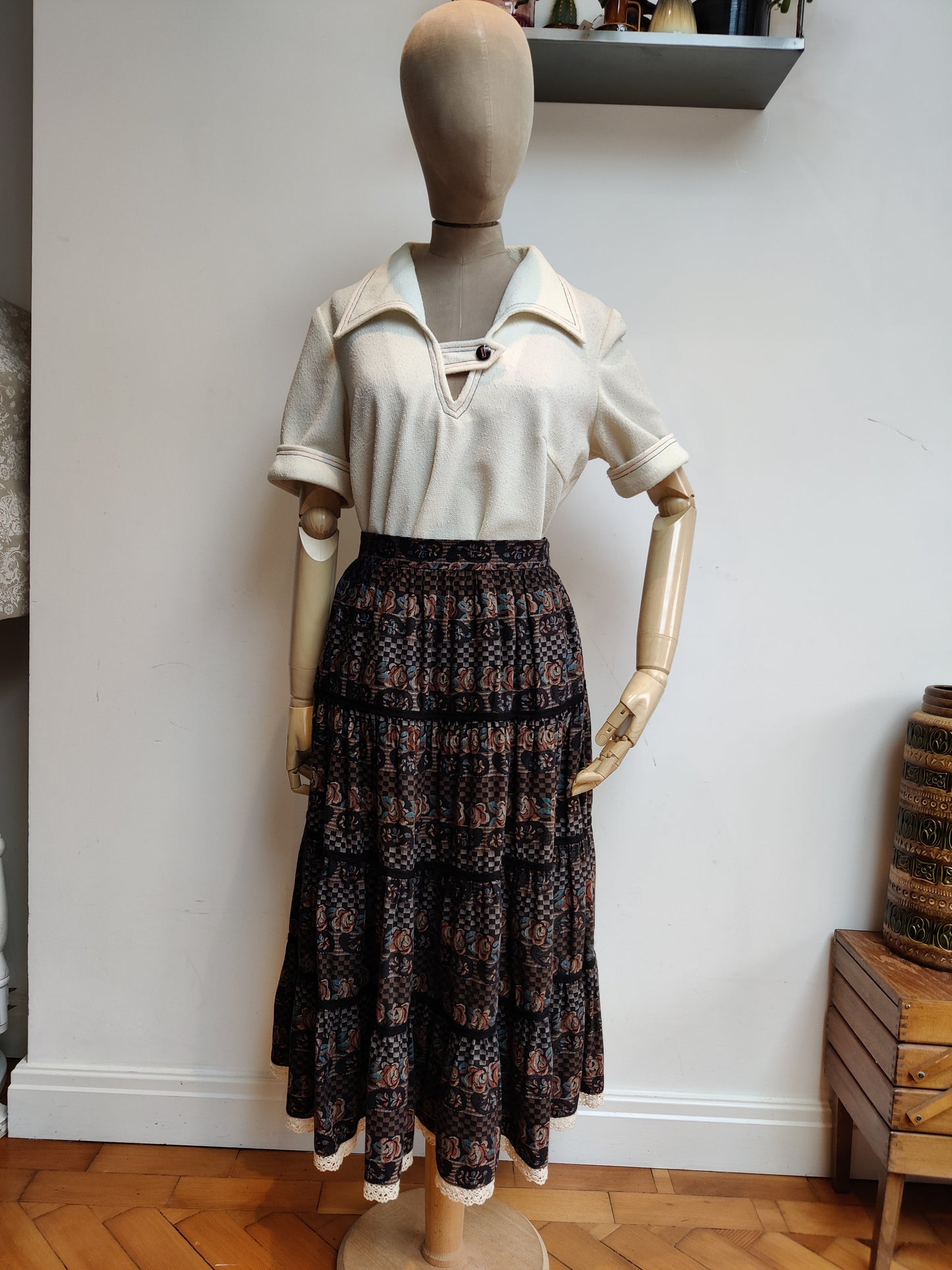 Amazing boho long vintage skirt