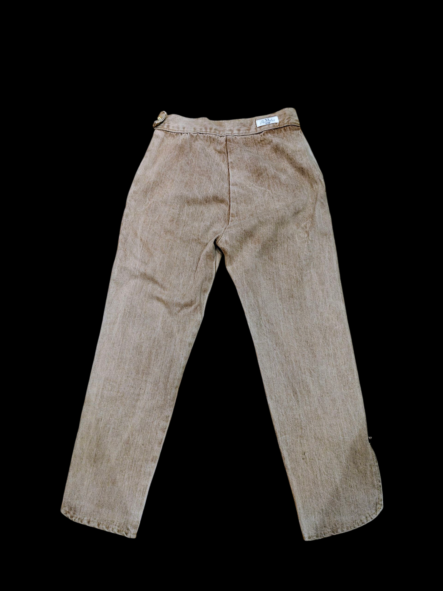 1980's panache skinny jeans with ankle zips.