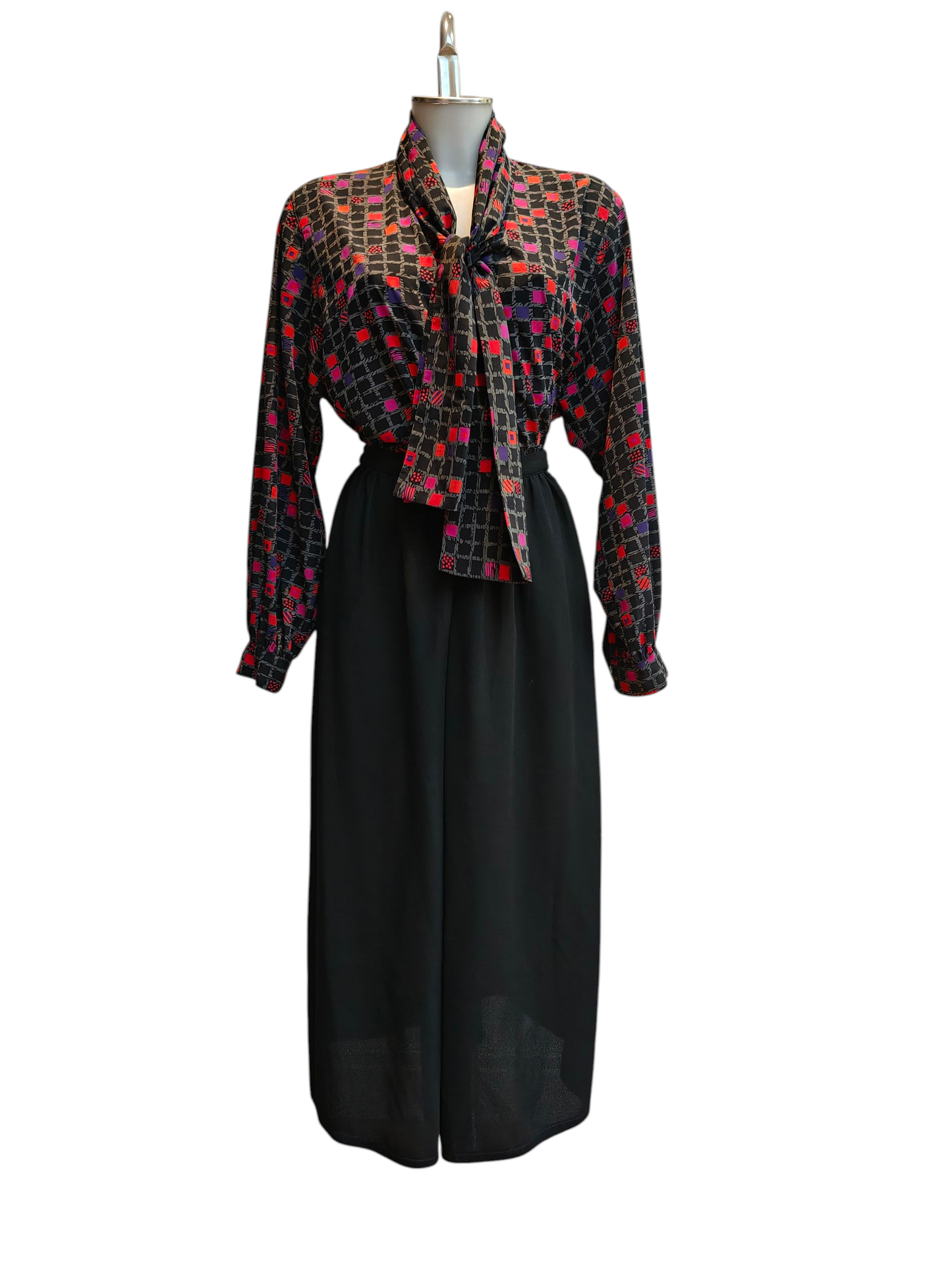 Black vintage Frank Usher culottes