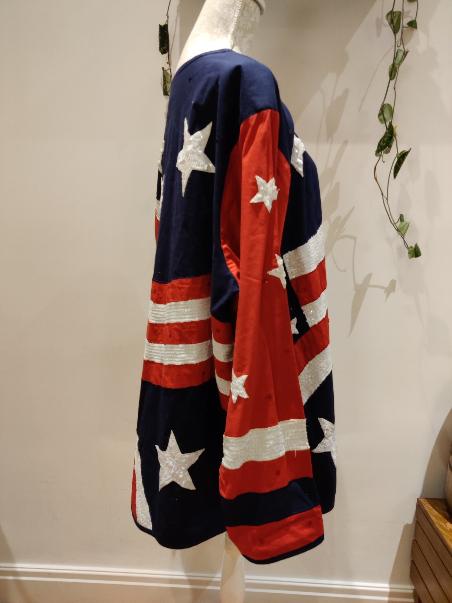 American flag jacket with sequins