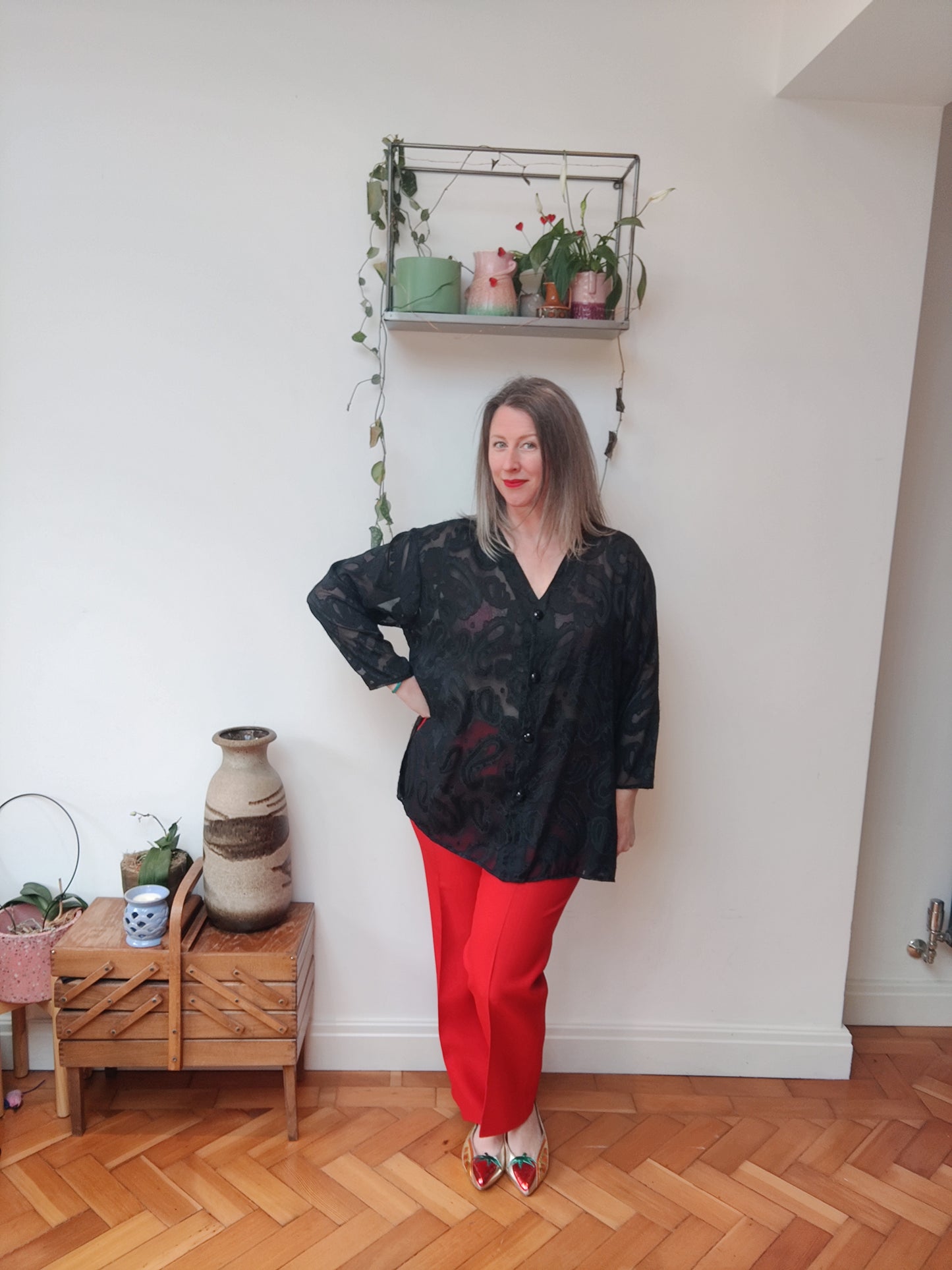 Plus size black blouse size 18