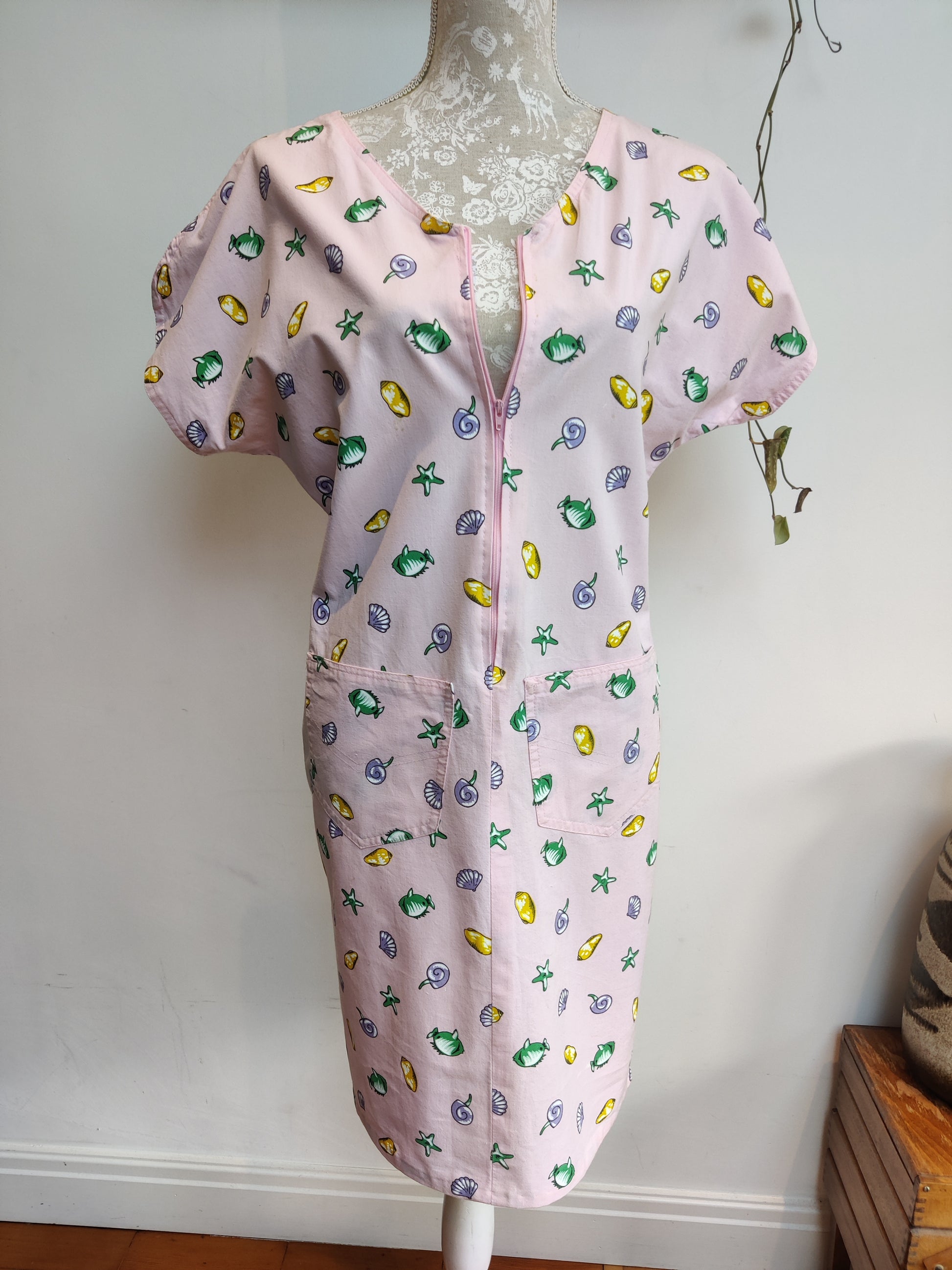 vintage midi summer dress pink.