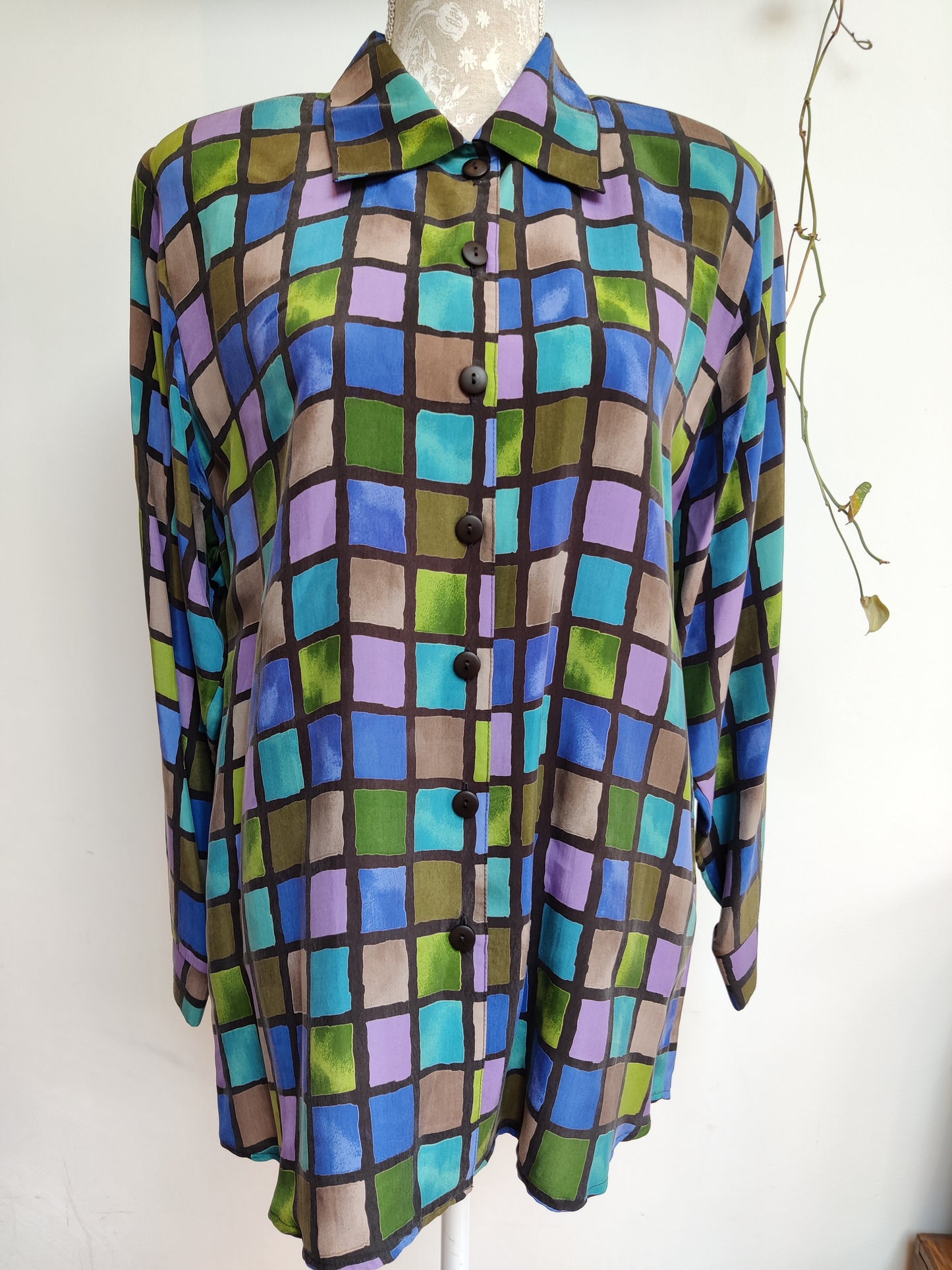 Incredible colourful checked shirt.