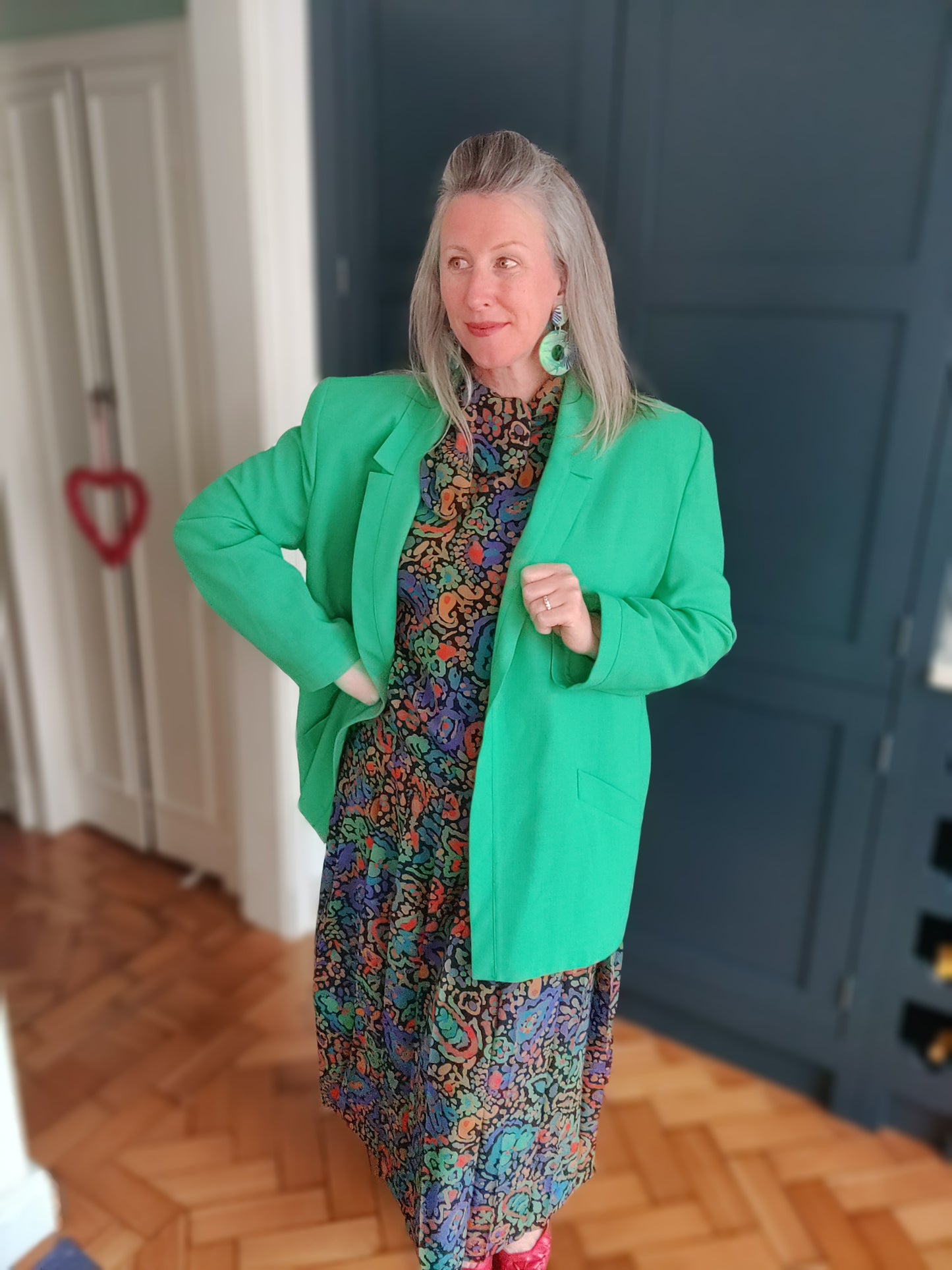 Plus size green vintage