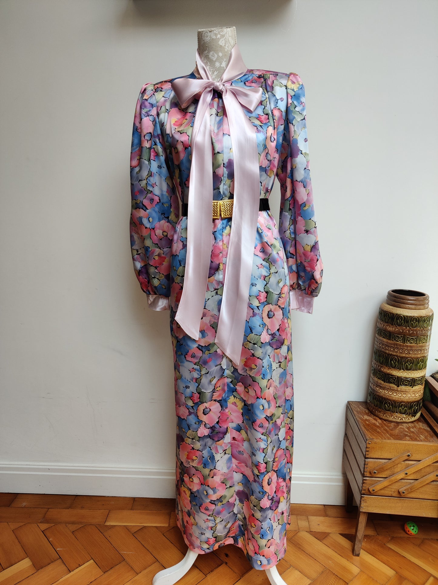 housecoat with huge bow.