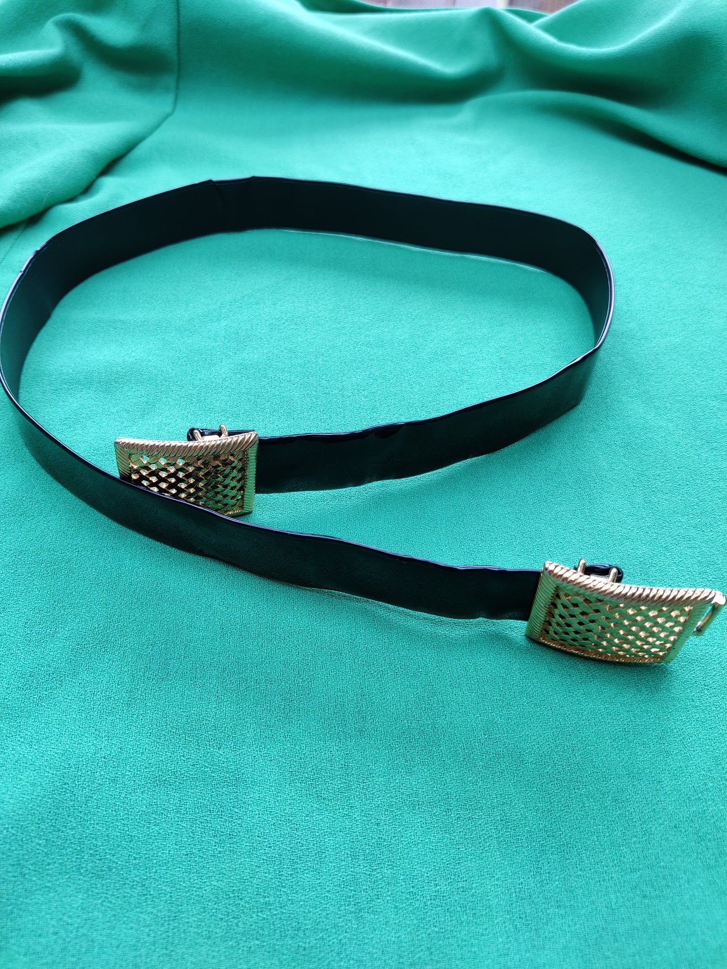 Beautiful black and gold vintage belt