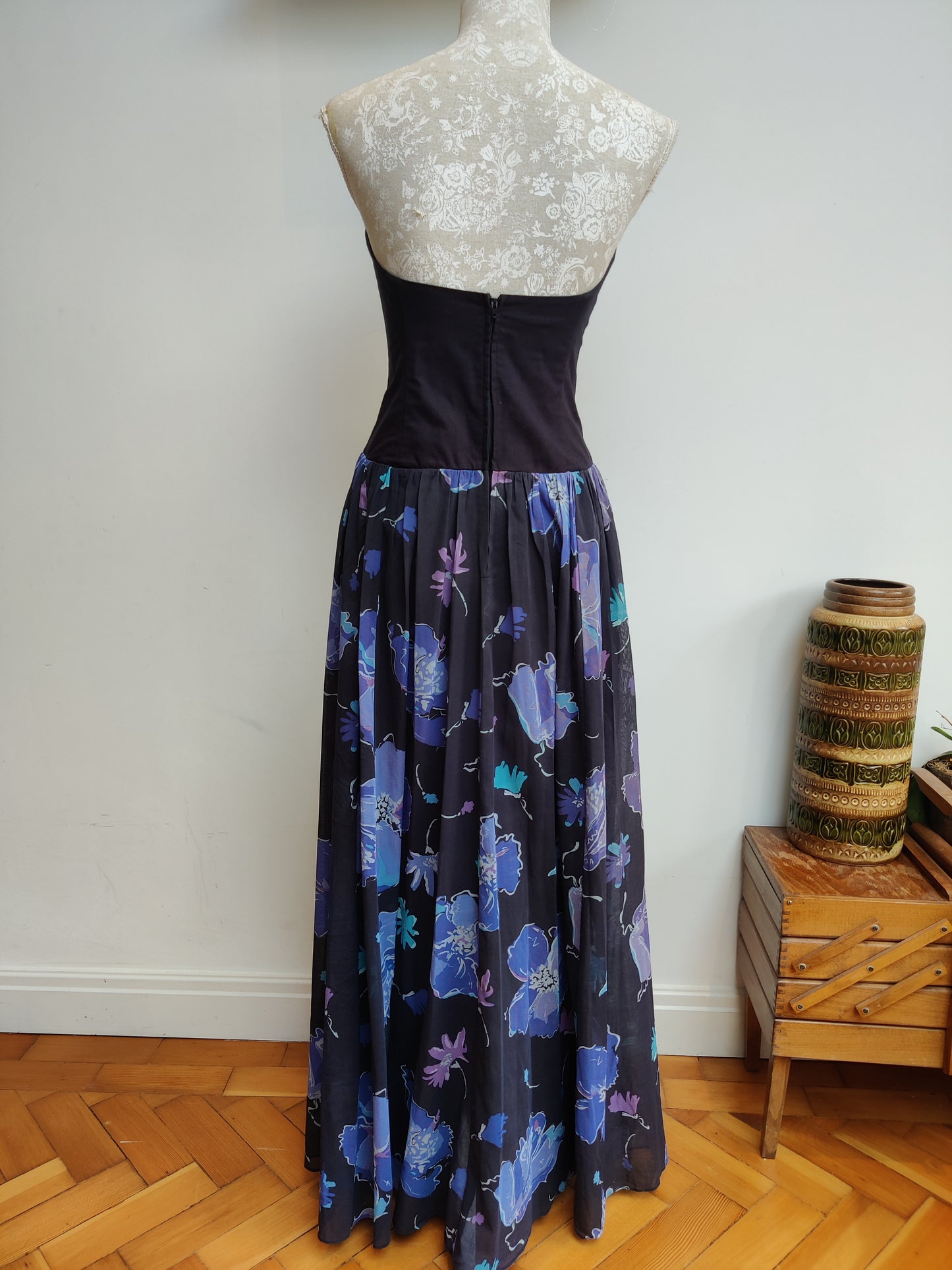 Floral vintage Laura Ashley full length dress