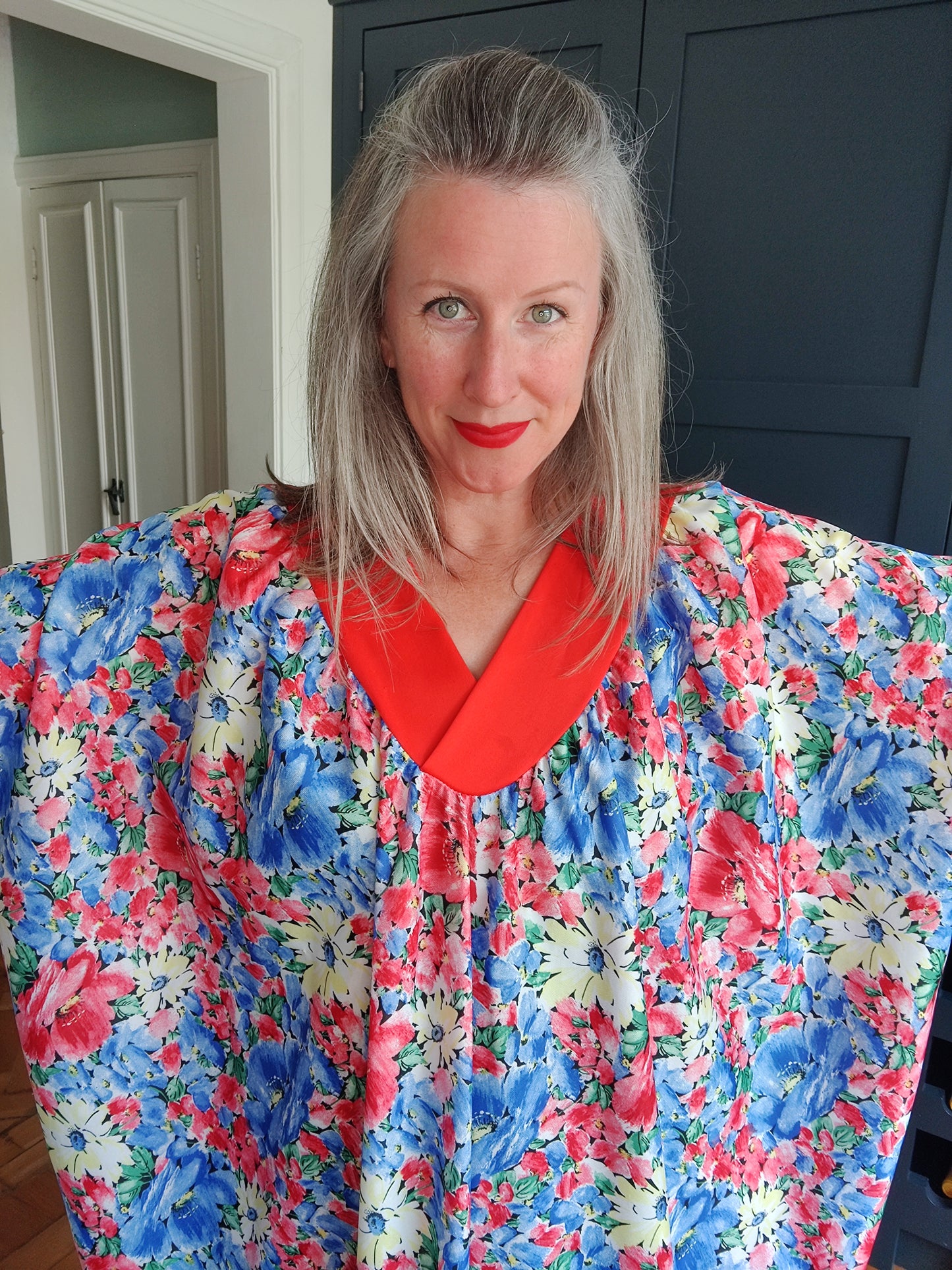 Plus size floral vintage kaftan maxi