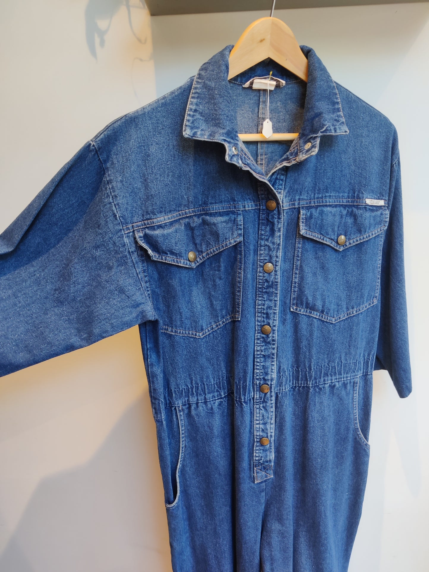 80s denim boilersuit size 14-16