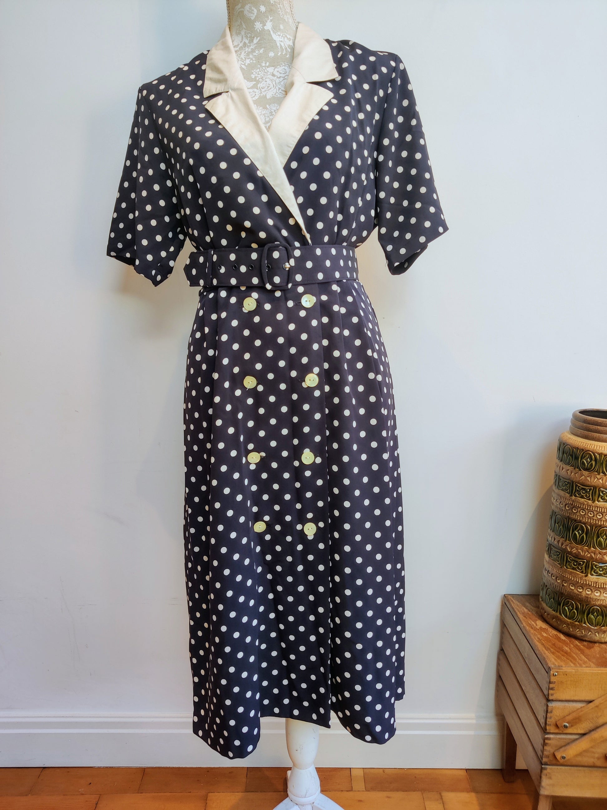 Vintage spotty tea dress