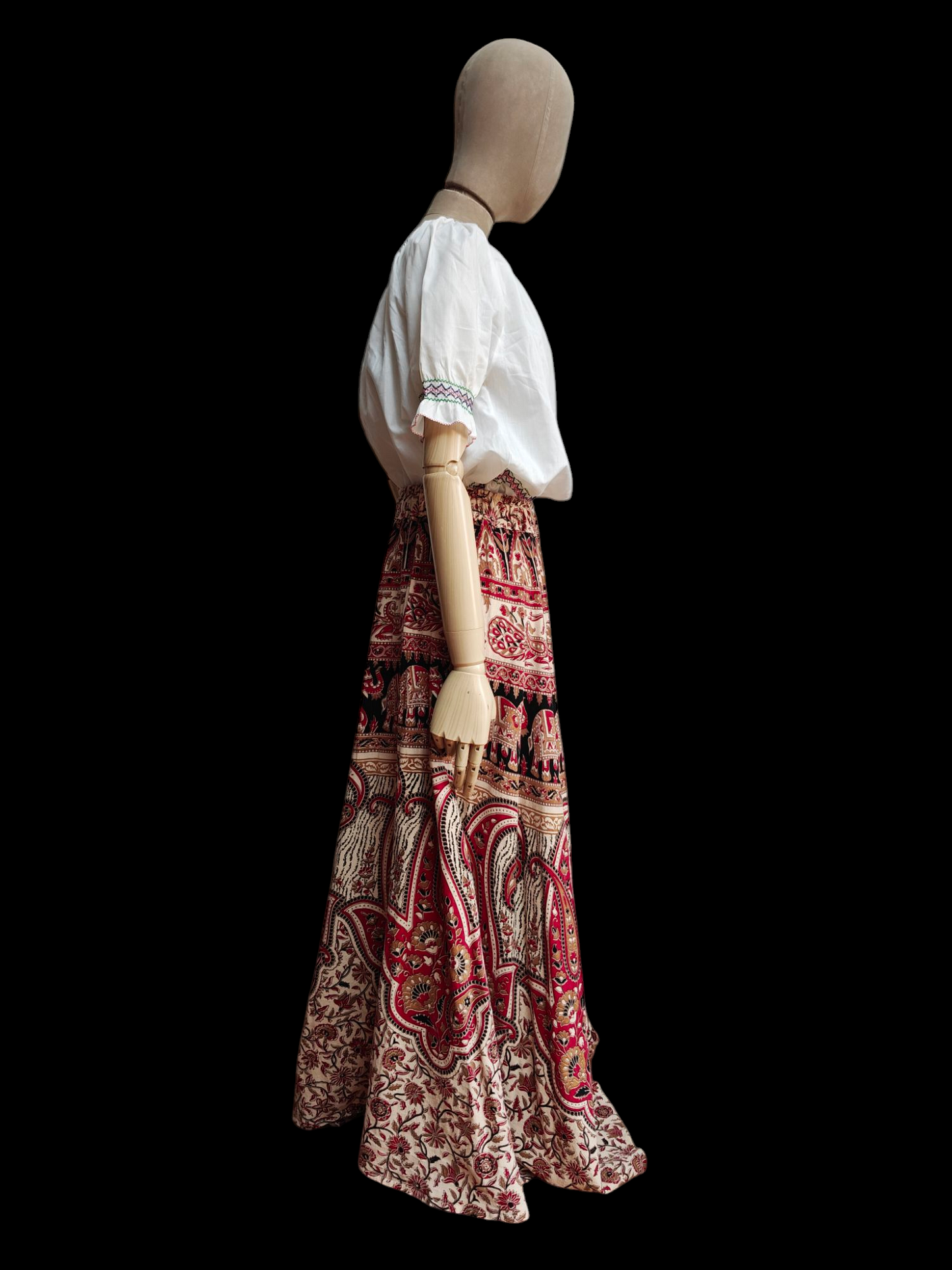 Indian cotton boho Summer maxi skirt
