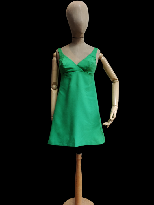 Incredible 60s green dress with adjustable straps