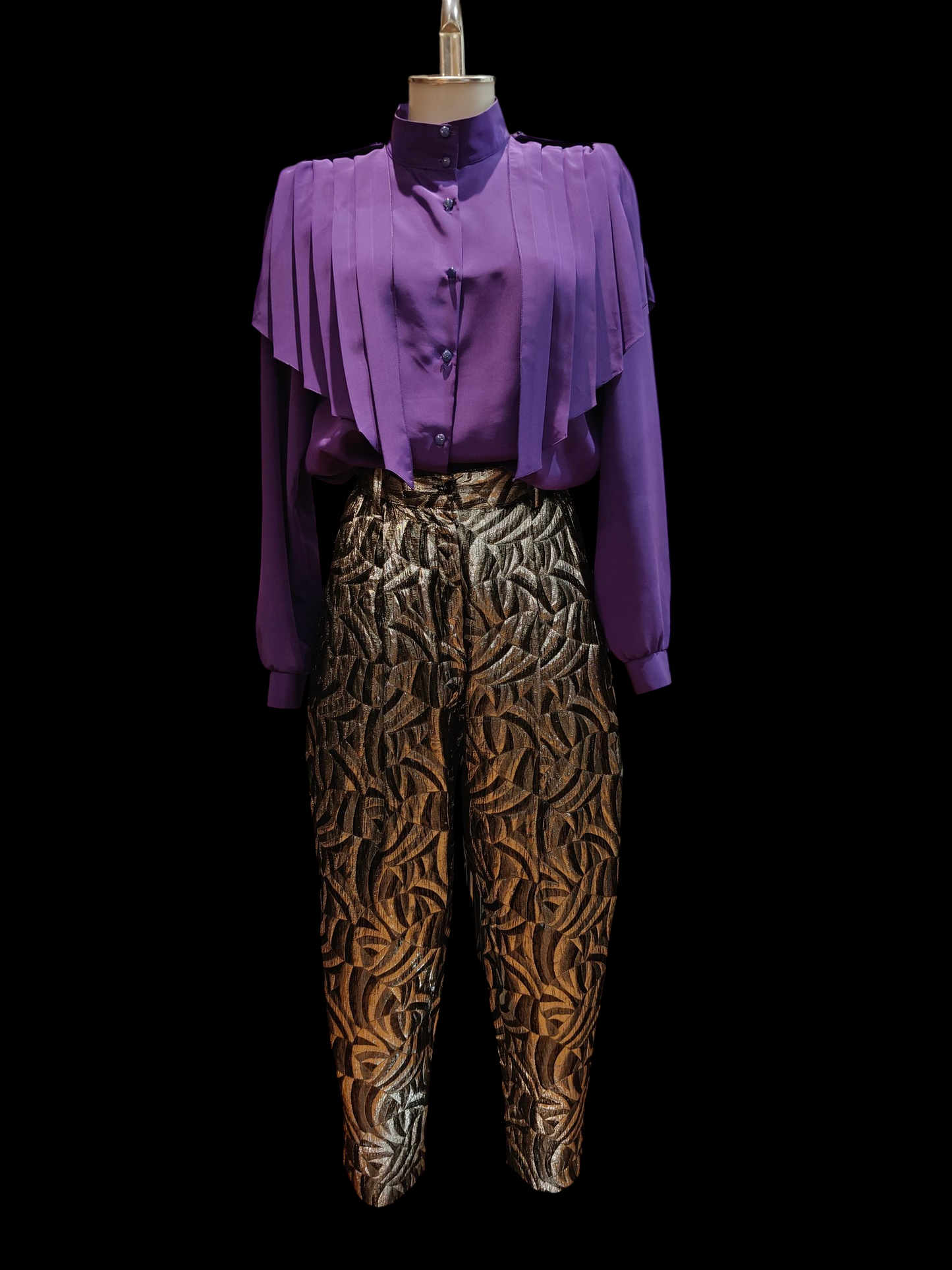 Silver 80's trousers