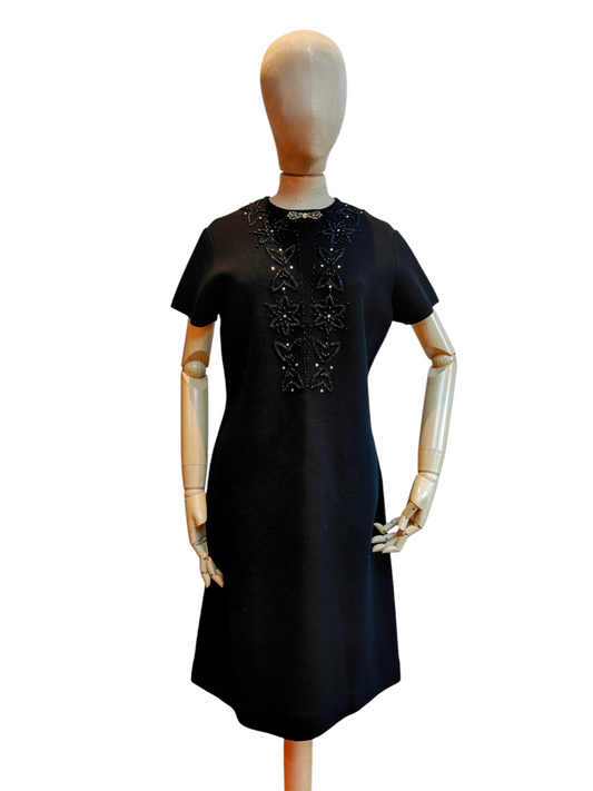 Stunning vintage little black dress with beads