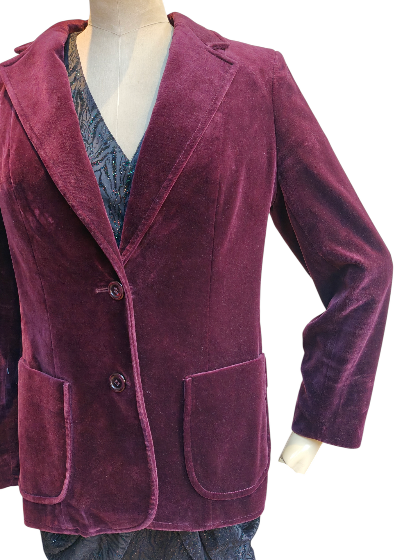 Vintage 80s velvet blazer