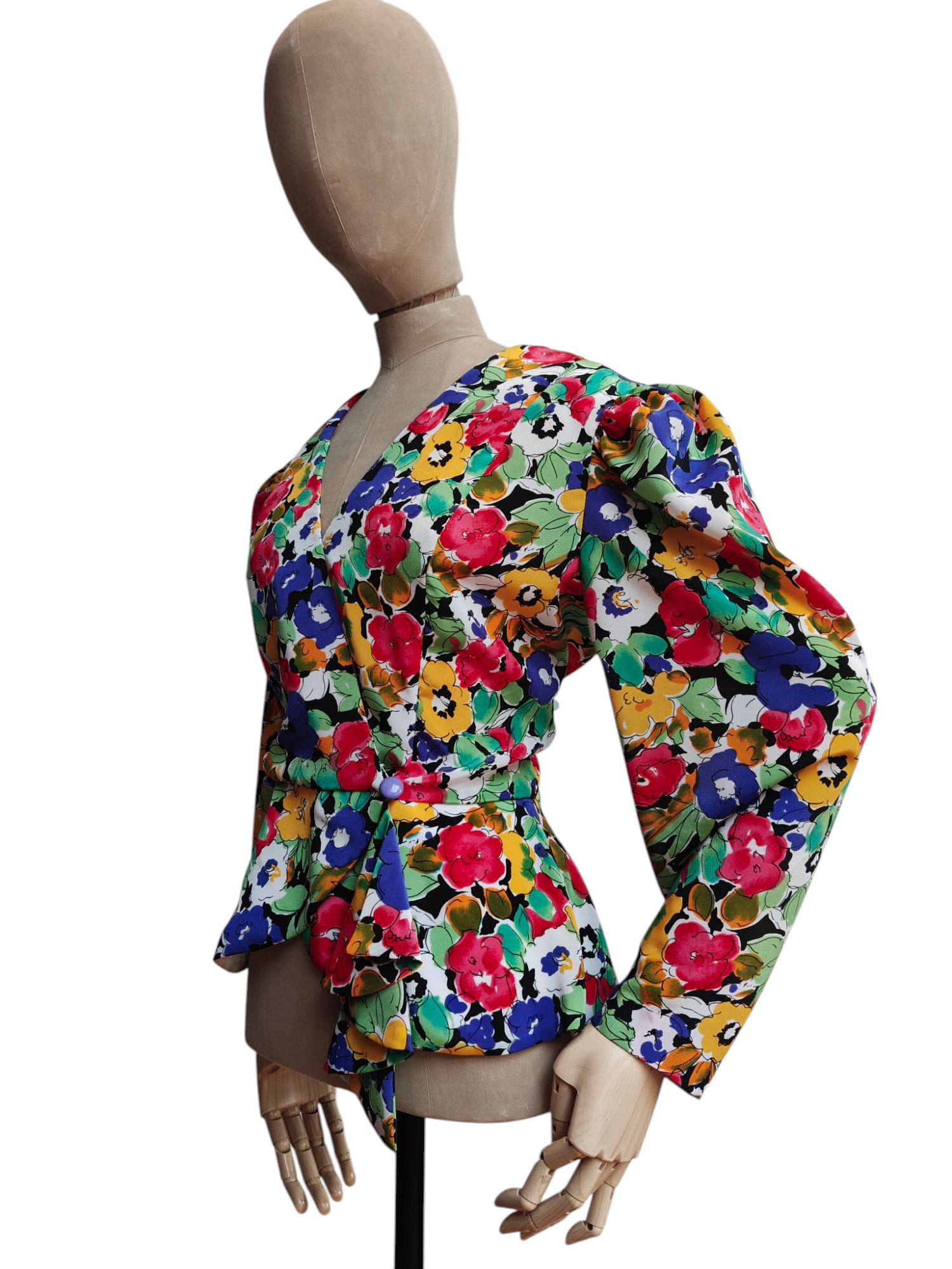 Vintage floral long sleeve top