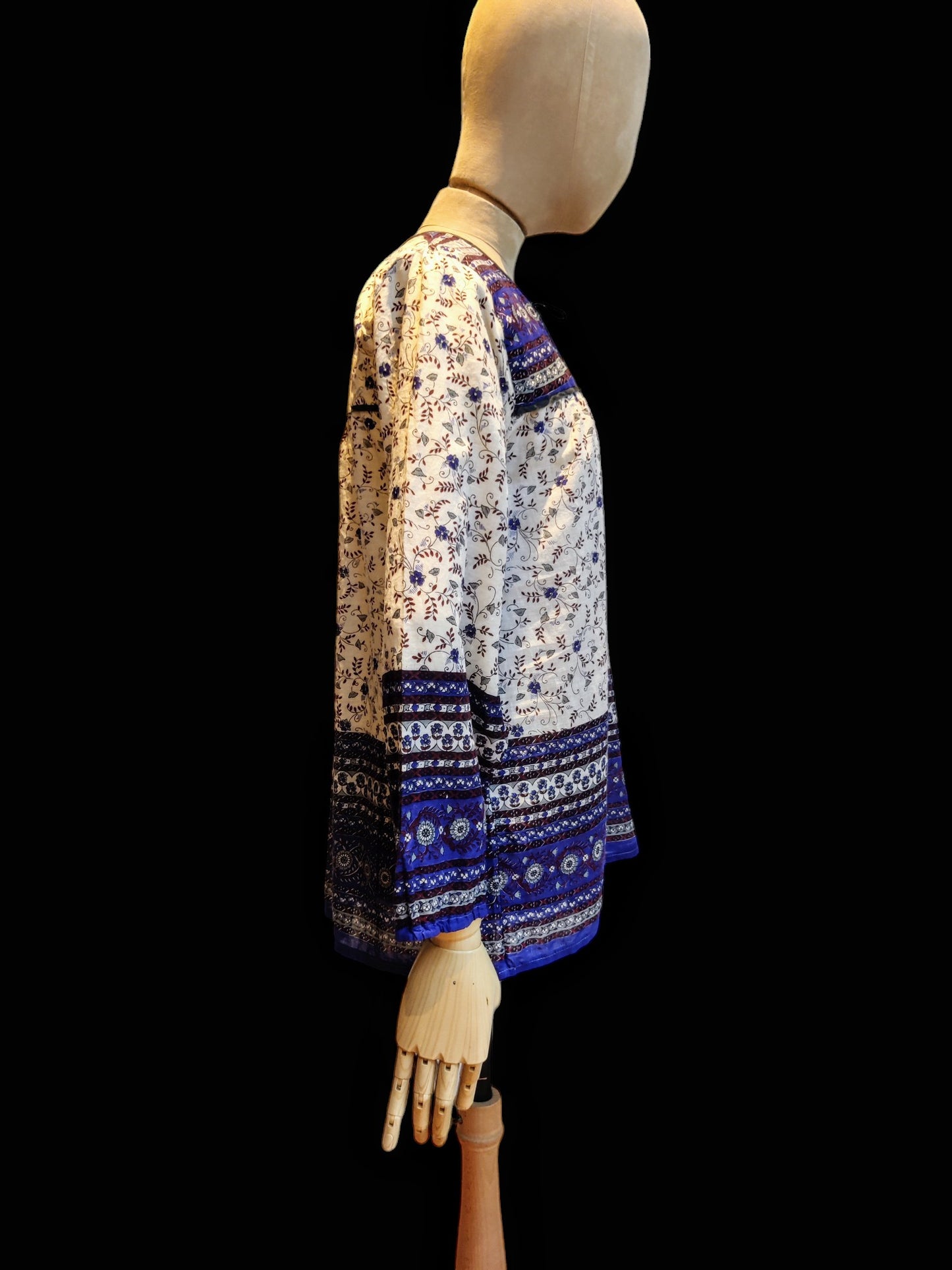 Indian cotton block print vintage top