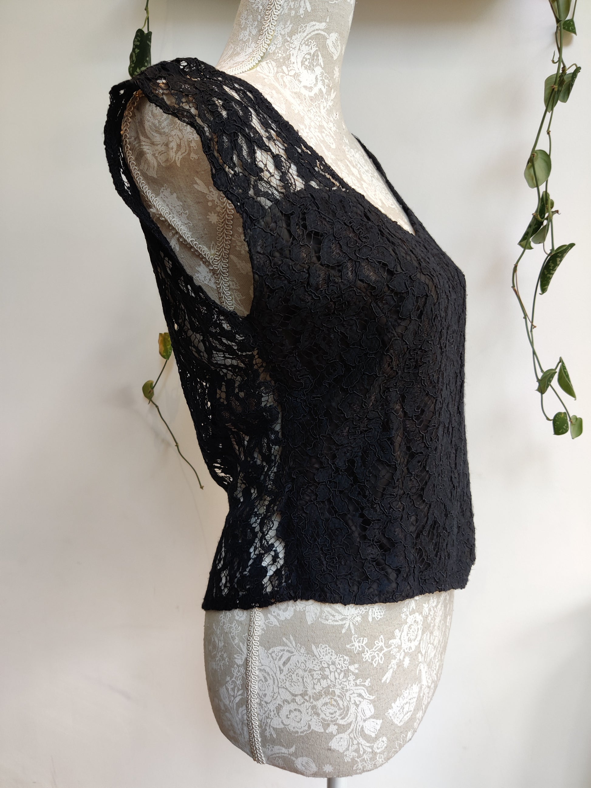 Black lace bodice with matching jacket