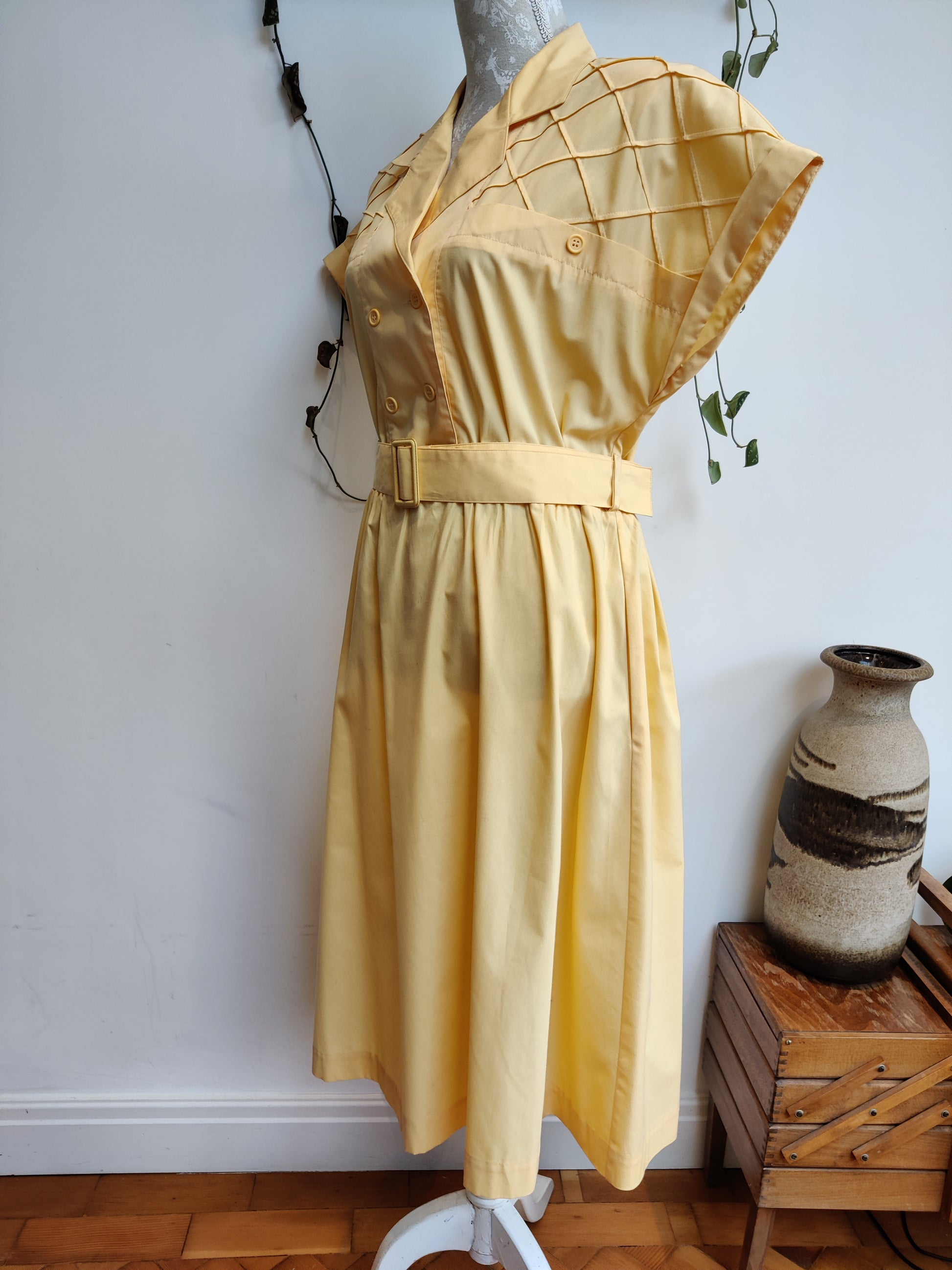 80s midi dress with belt