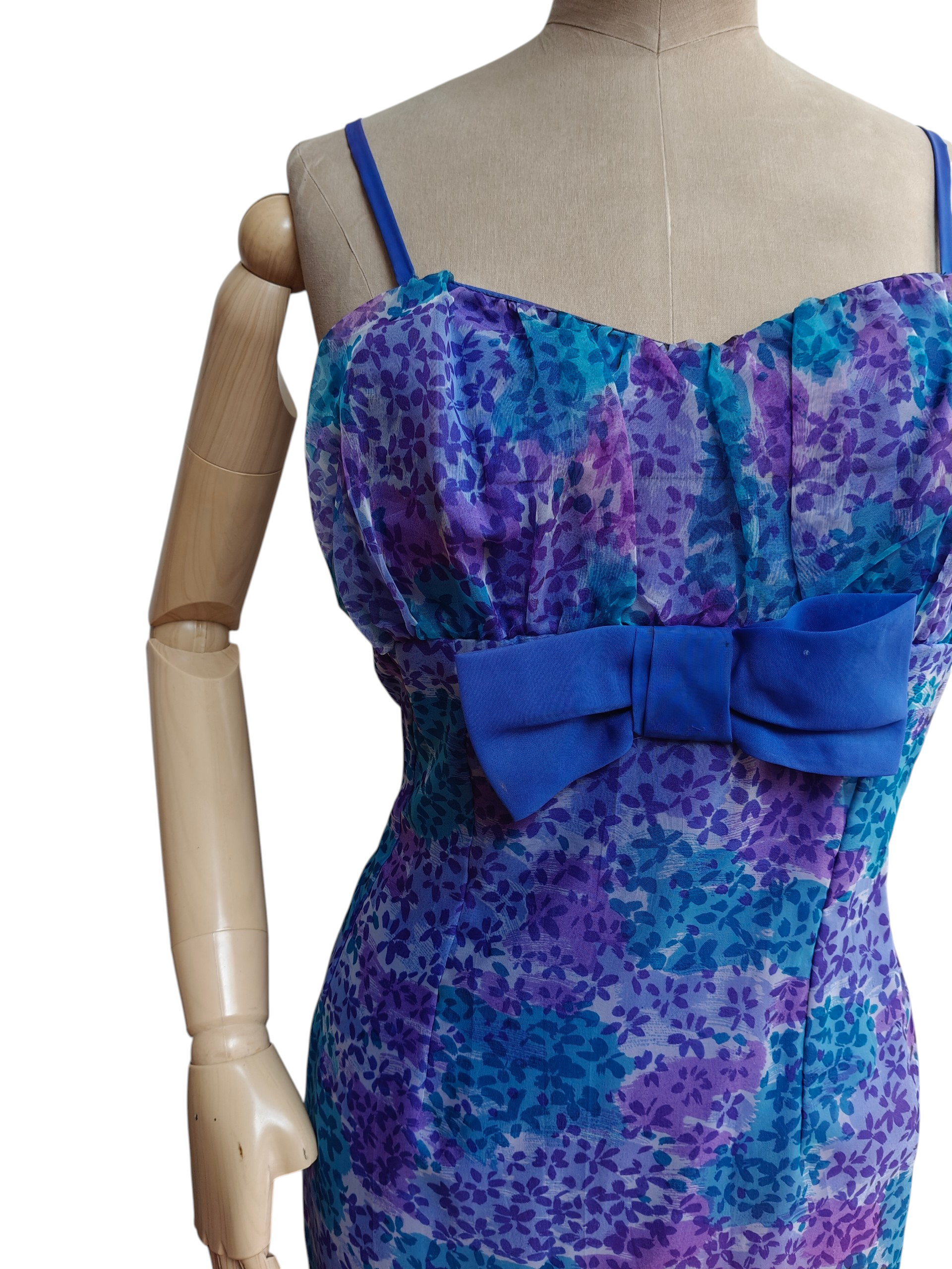 1950's floral dress with bow