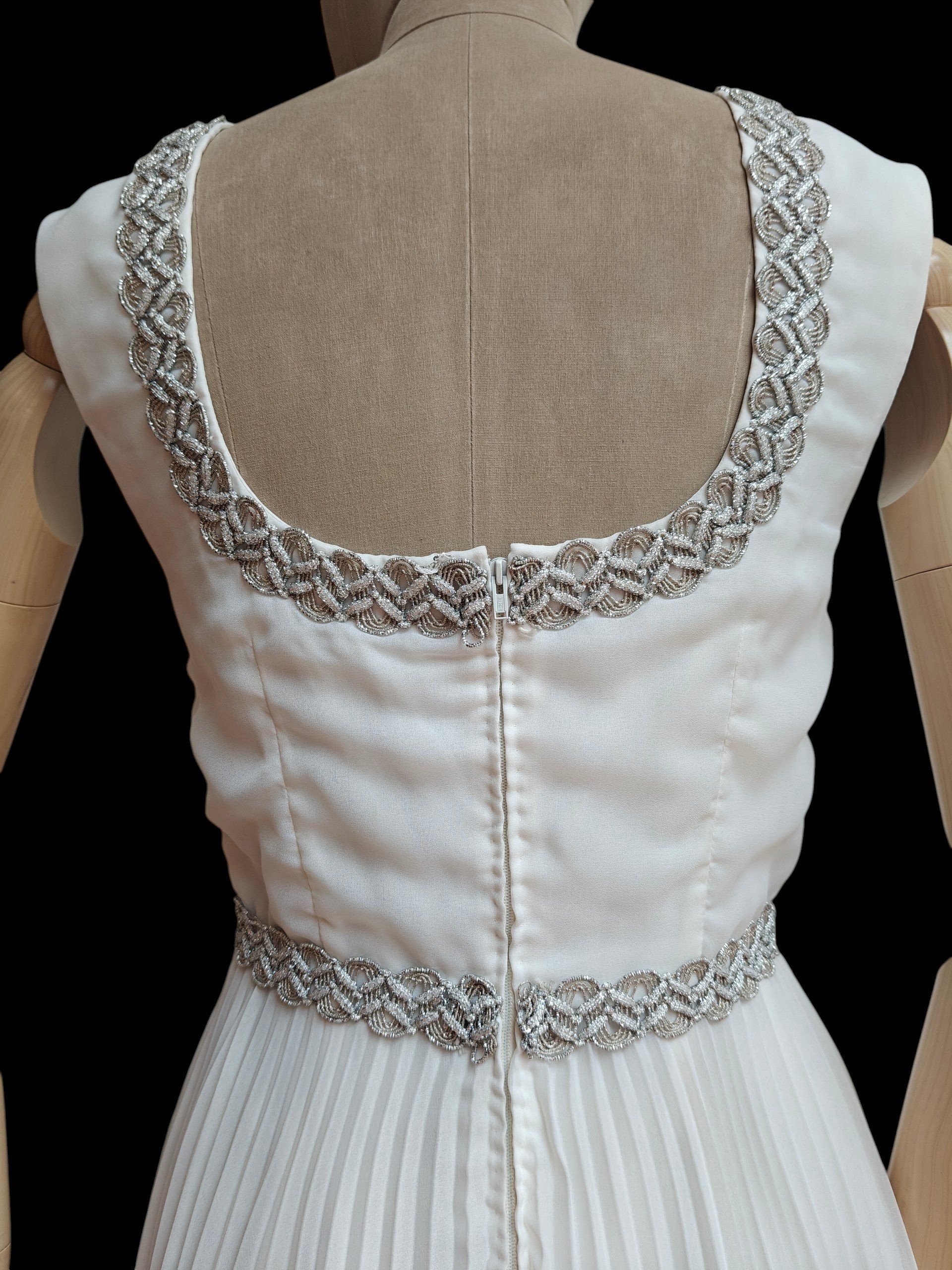 1960's wedding gown with low back
