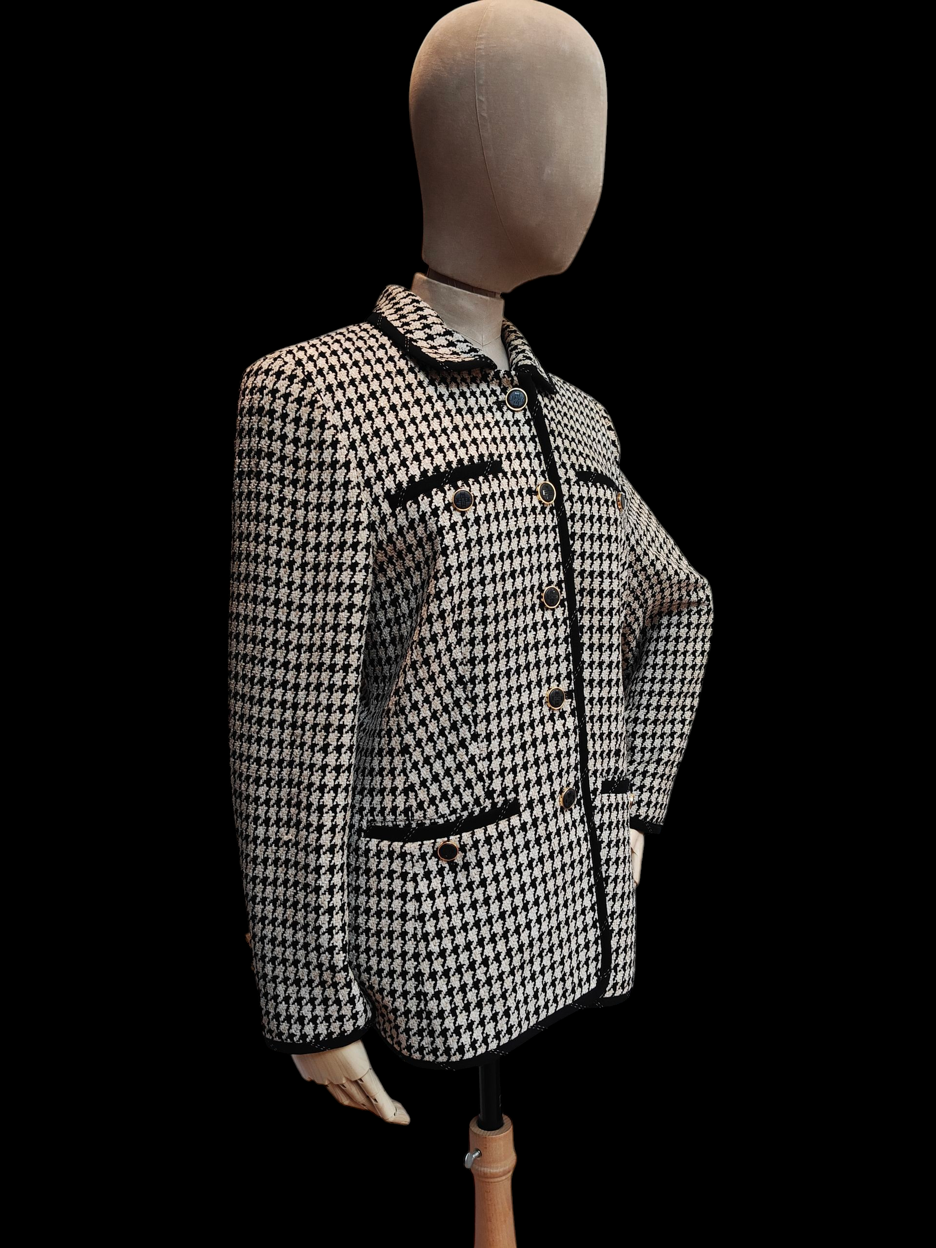1980's black and white ladies  jacket