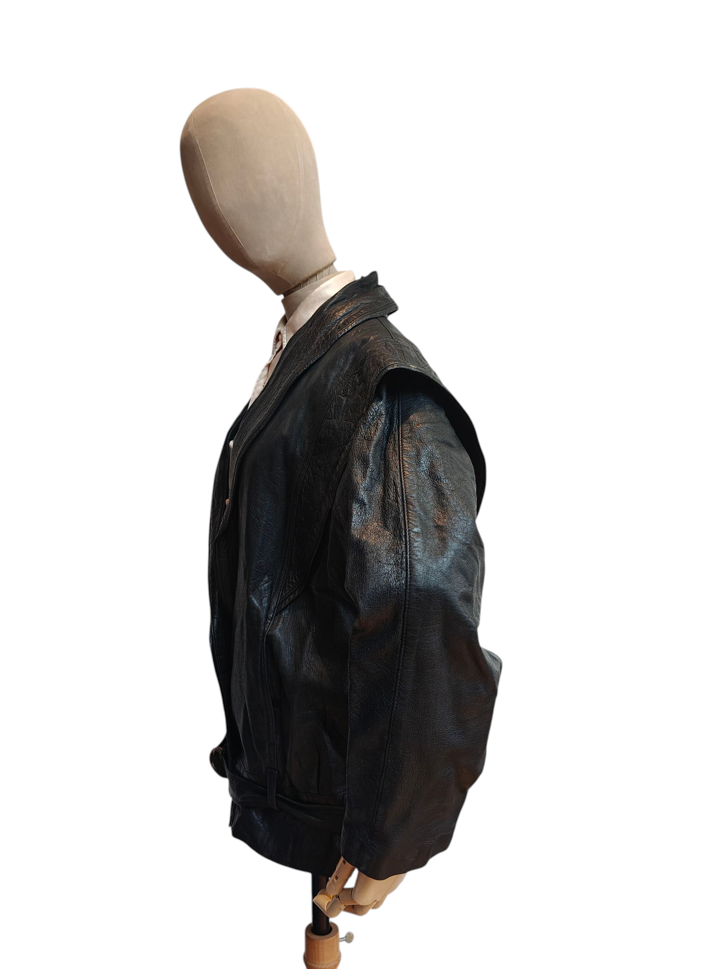 1980's black leather jacket